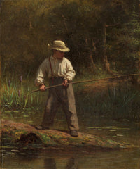 Boy Fishing S by Eastman Johnson
