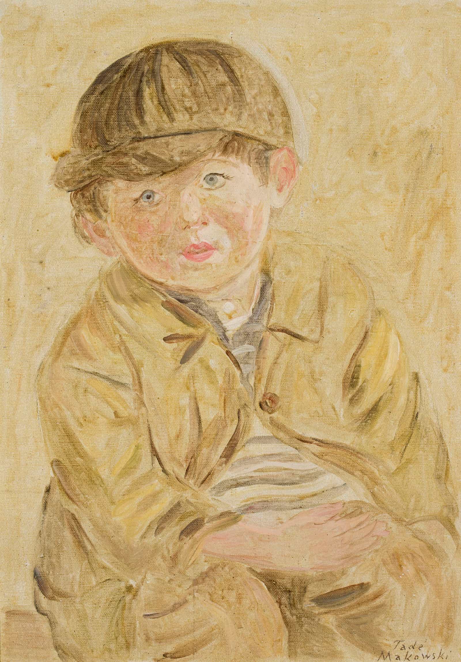 Boy In A Visored Cap by Tadeusz Makowski