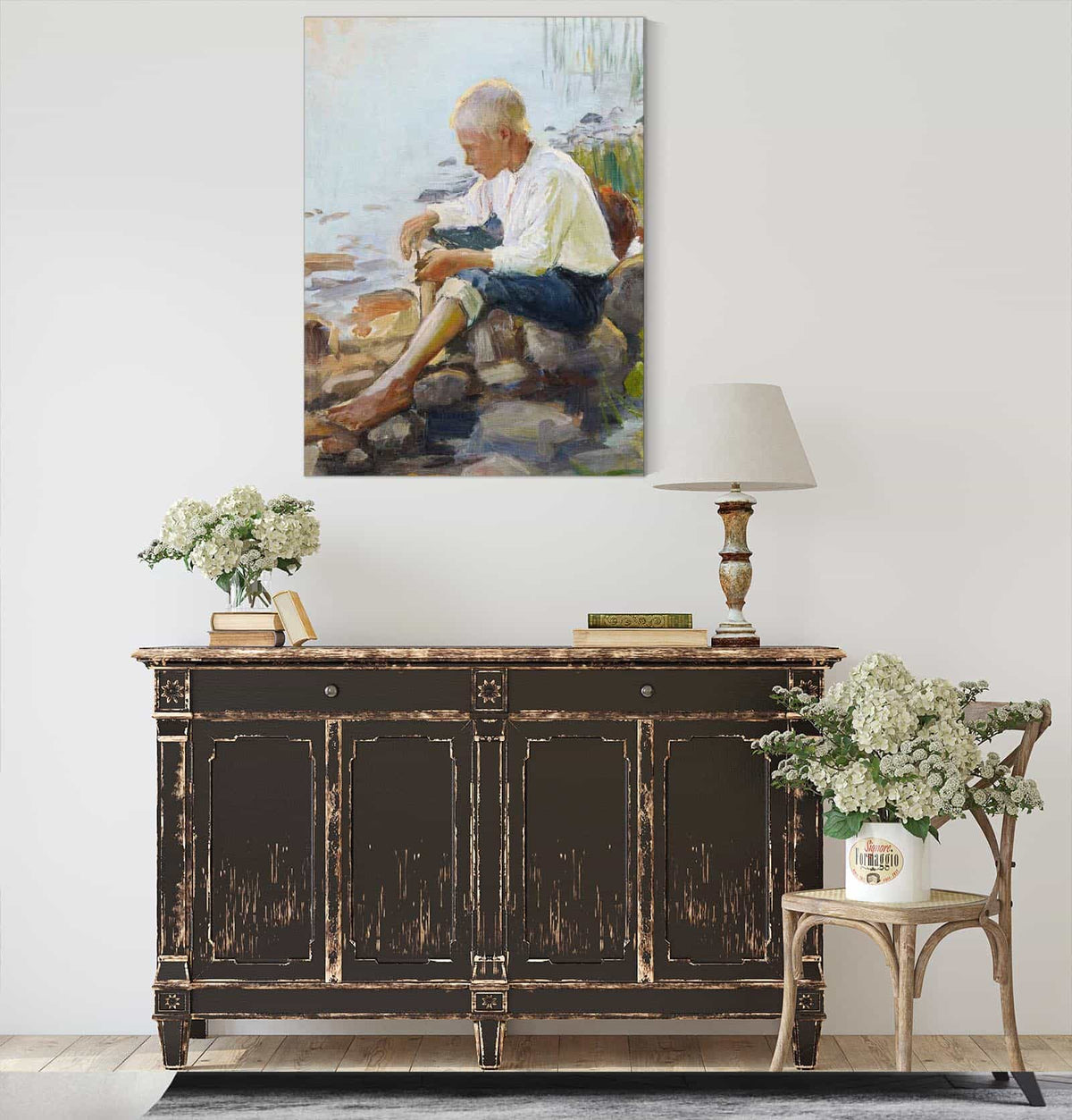 Boy On The Shore  by Pekka Halonen