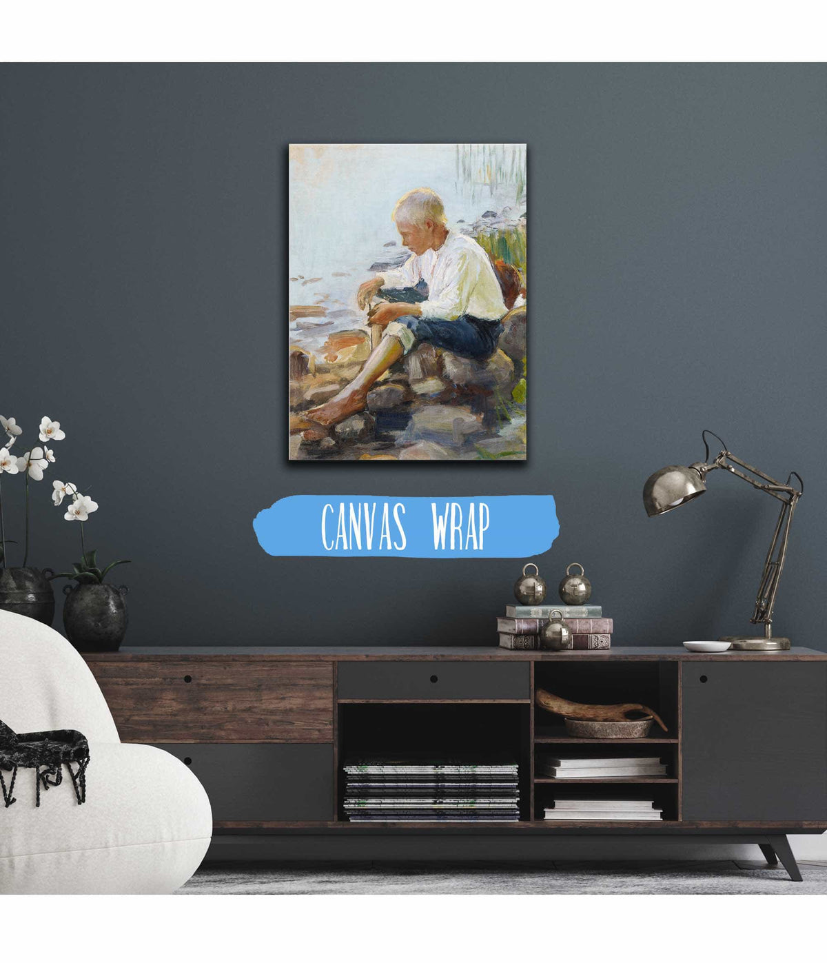 Boy On The Shore  by Pekka Halonen