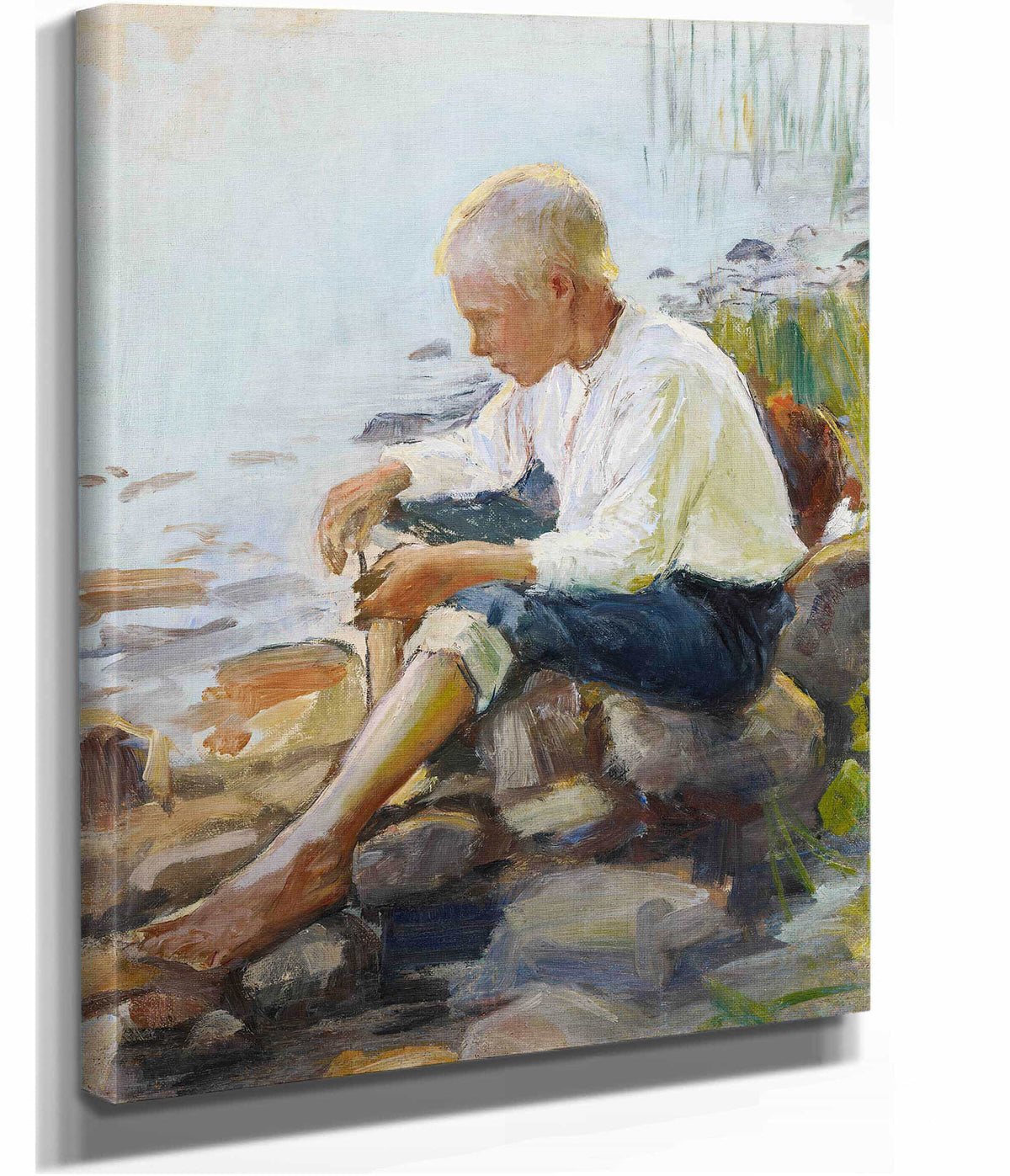 Boy On The Shore  by Pekka Halonen