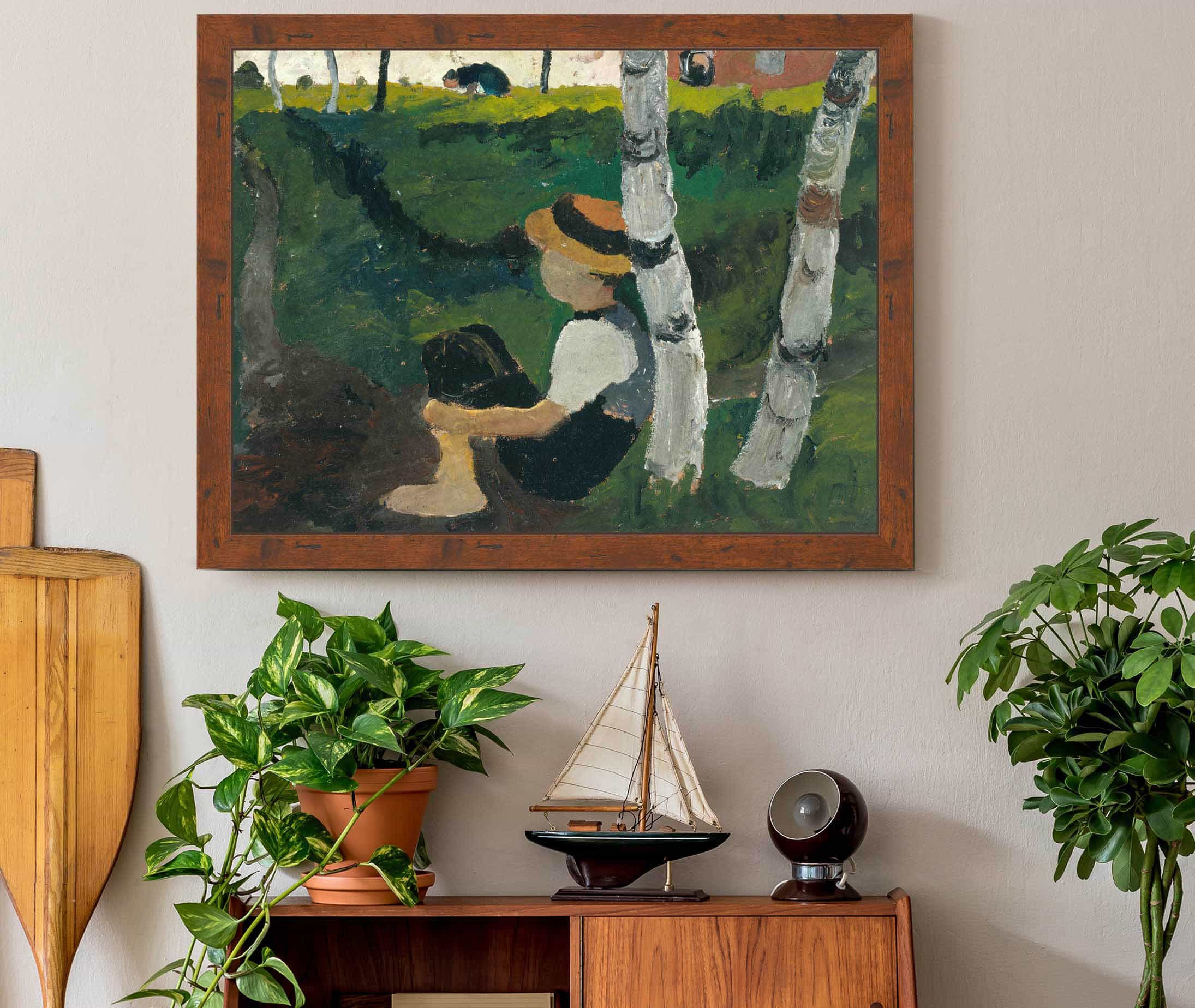 Boy On The Way Under Birch Trees by Paula Modersohn Becker