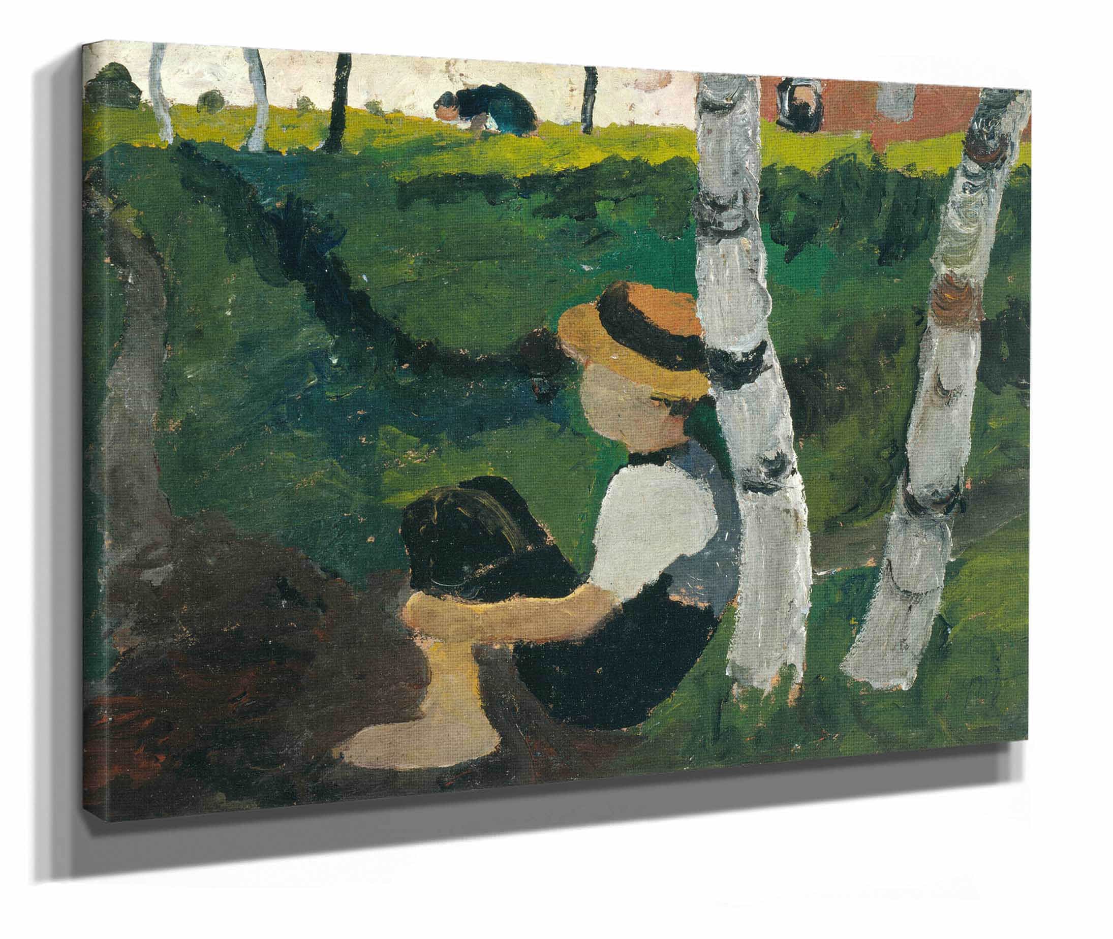 Boy On The Way Under Birch Trees by Paula Modersohn Becker