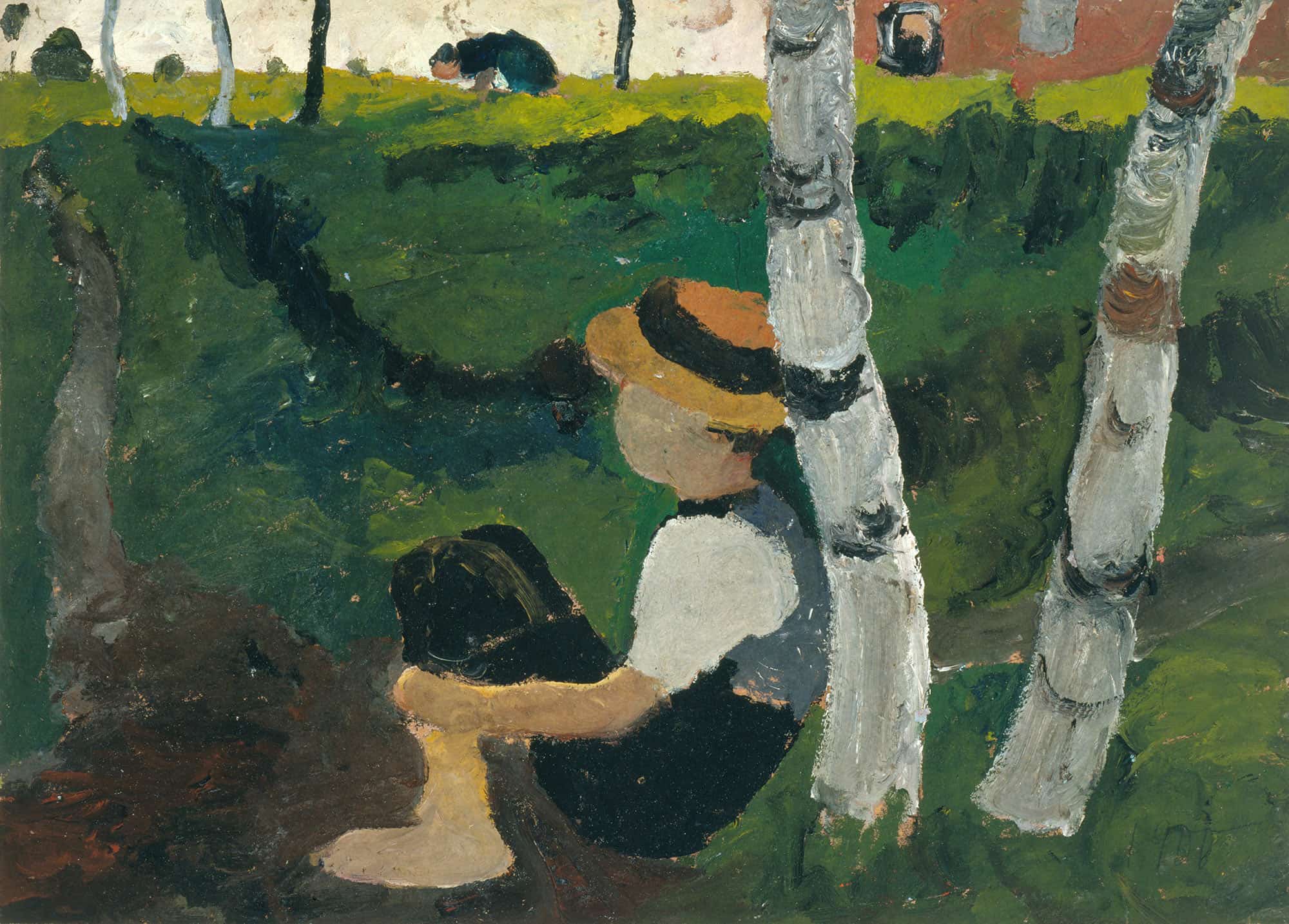 Boy On The Way Under Birch Trees by Paula Modersohn Becker