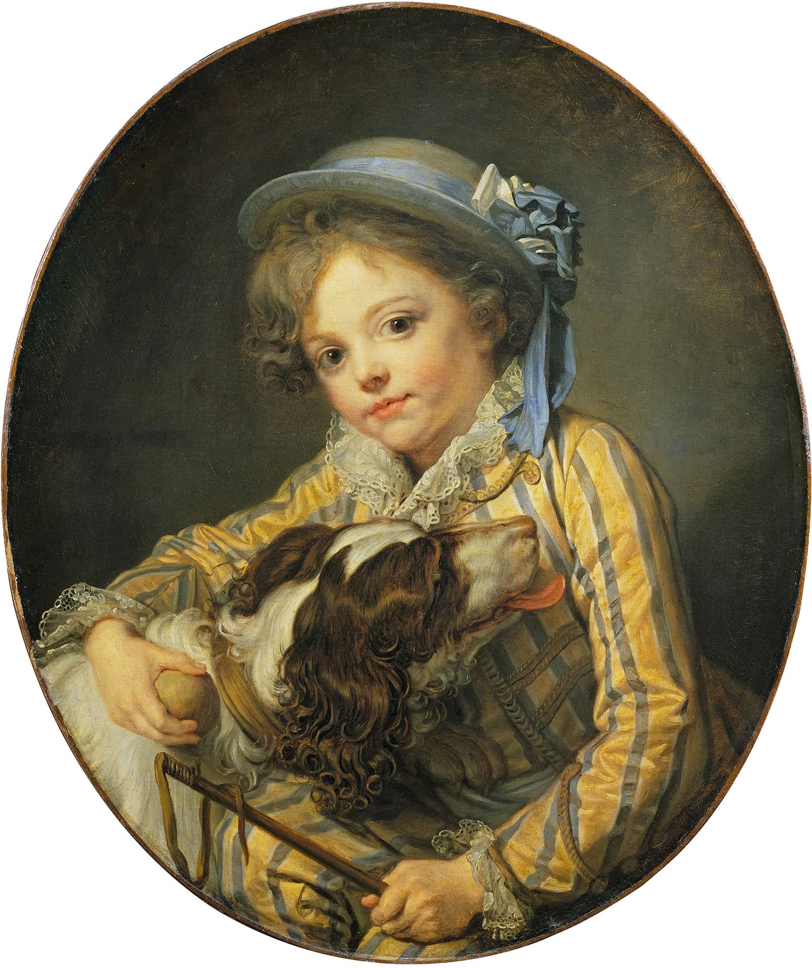 Boy With A Dog by Jean Baptiste Greuze