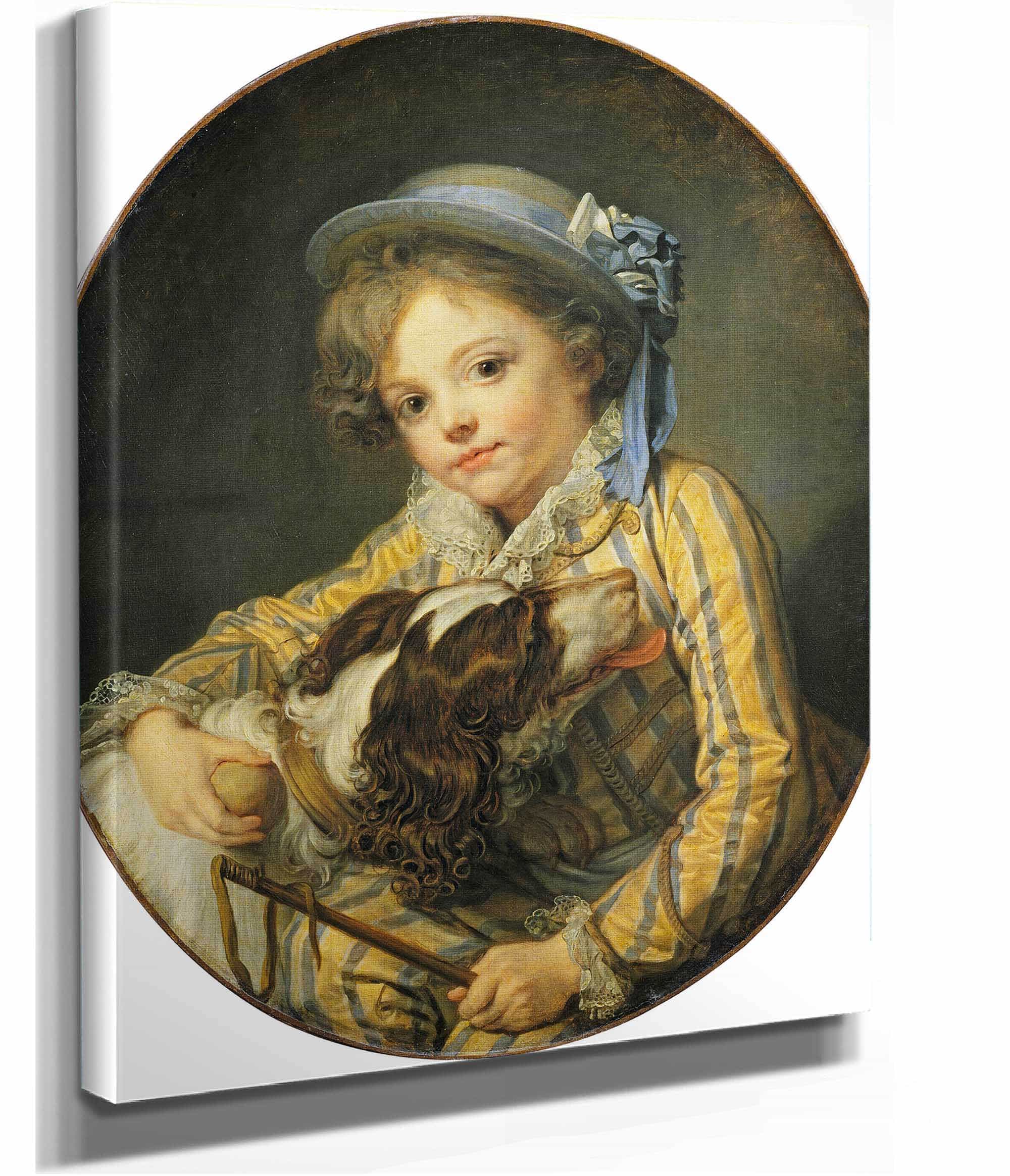 Boy With A Dog by Jean Baptiste Greuze
