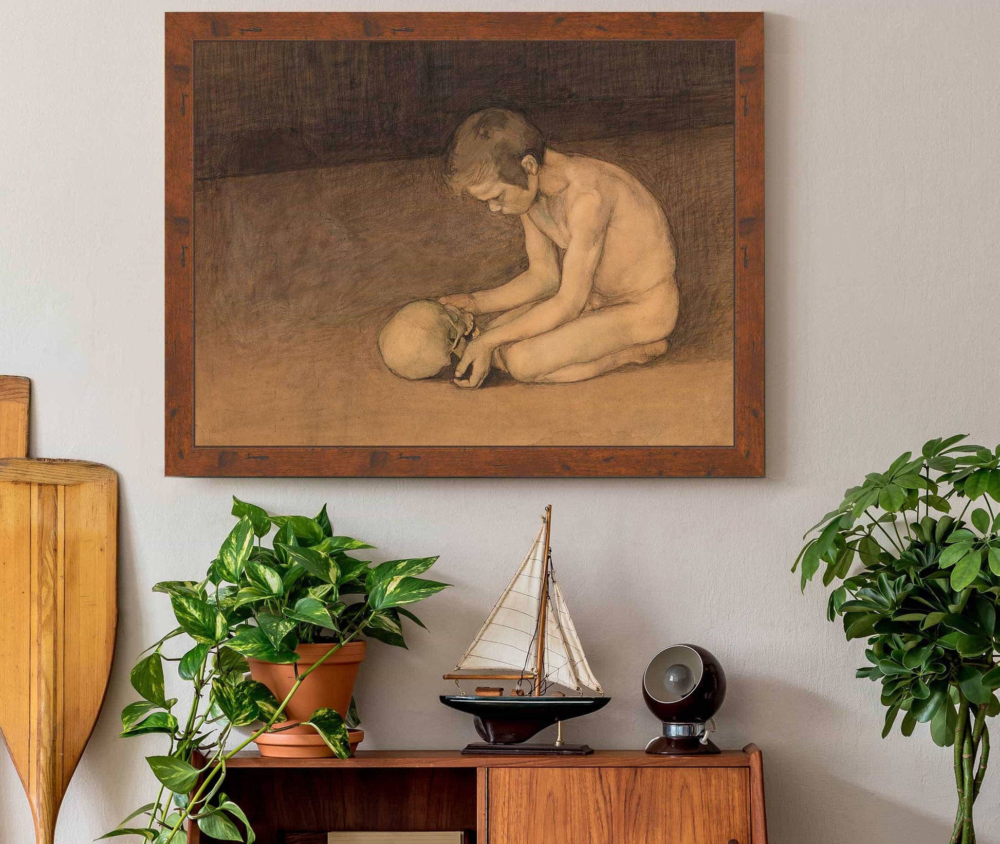 Boy With Skull by Magnus Enckell