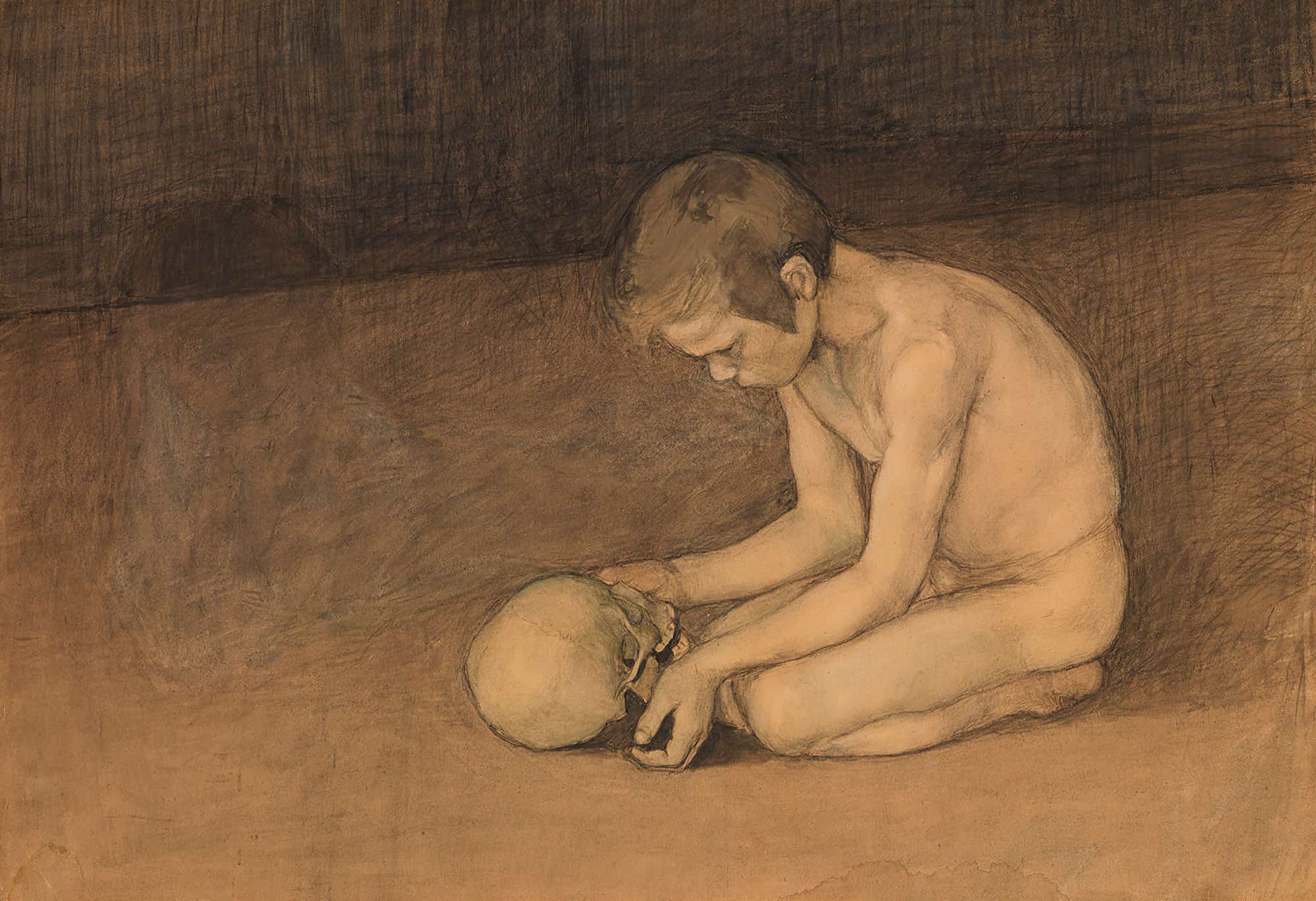 Boy With Skull by Magnus Enckell