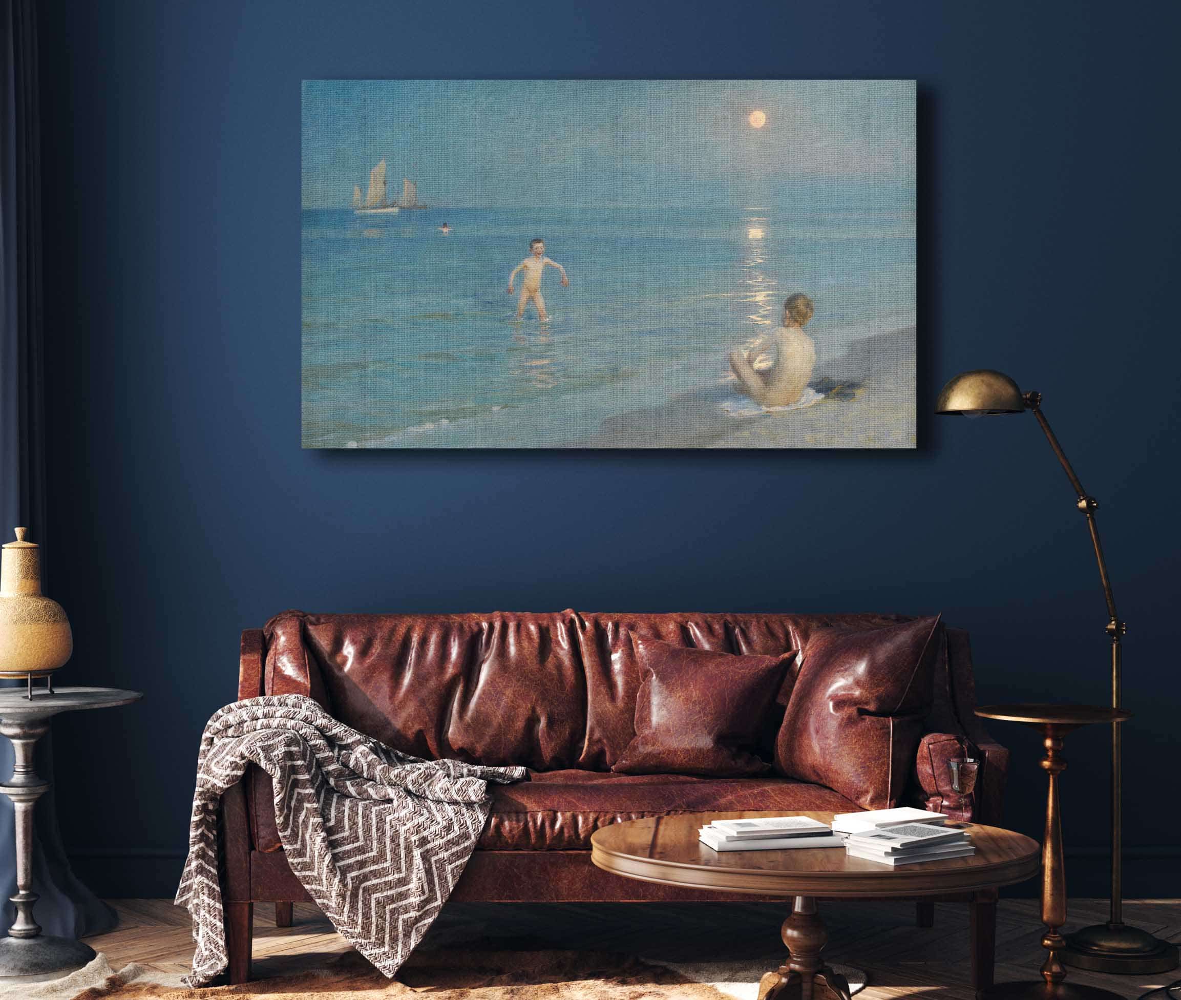 Boys Bathing At Skagen Summer Evening by Peder Severin Kroyer
