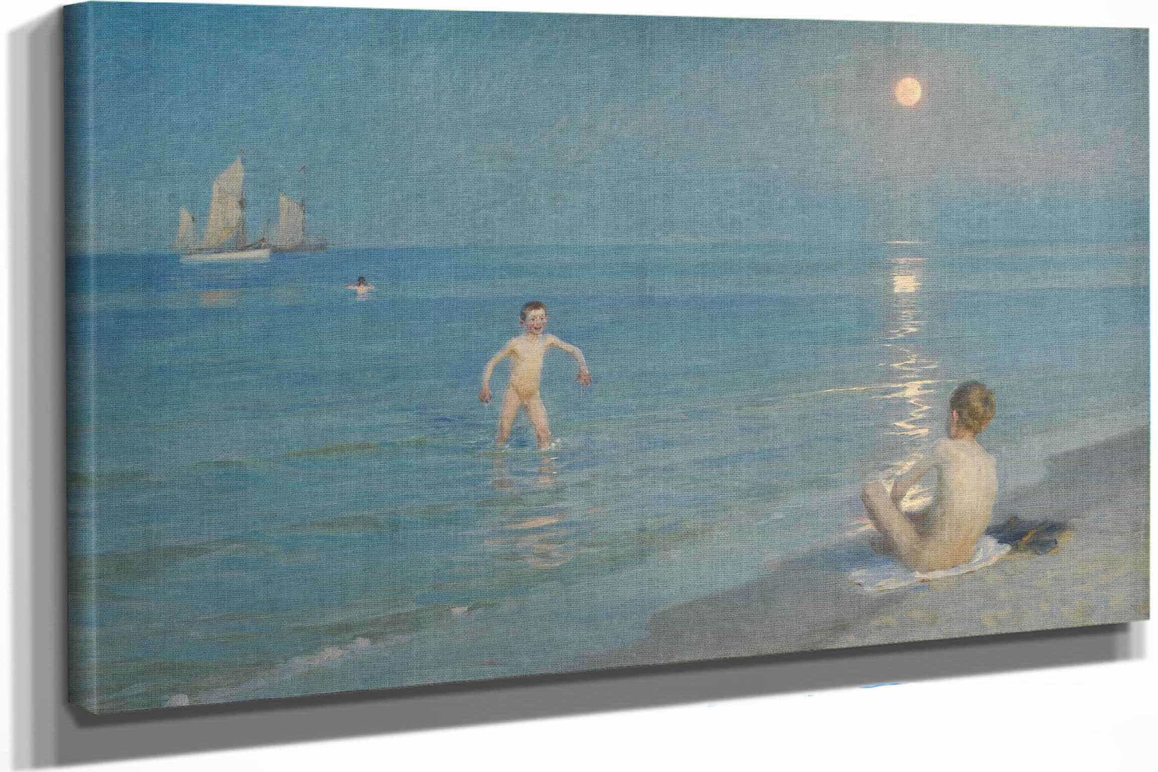 Boys Bathing At Skagen Summer Evening by Peder Severin Kroyer