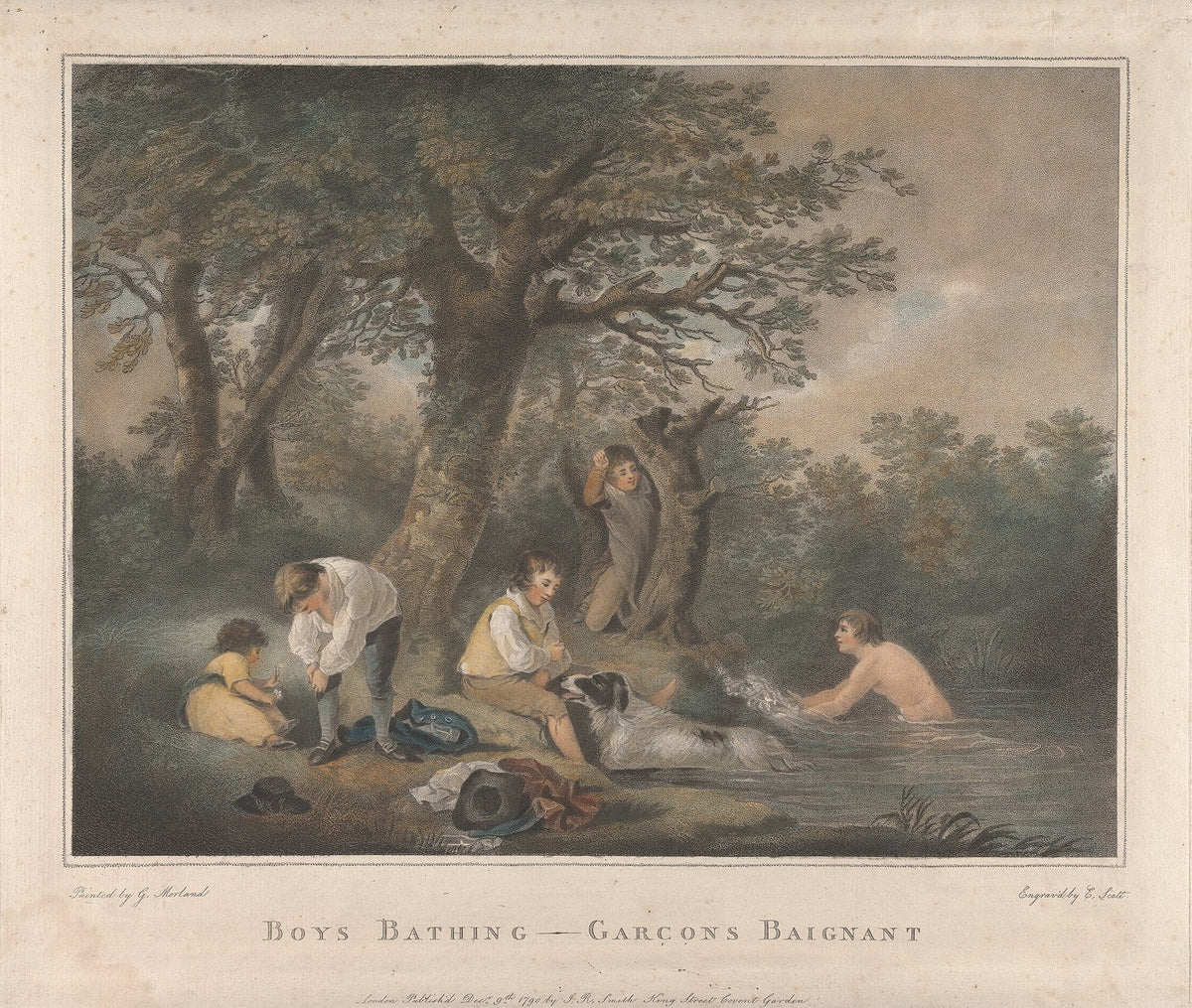 Boys Bathing by George Morland