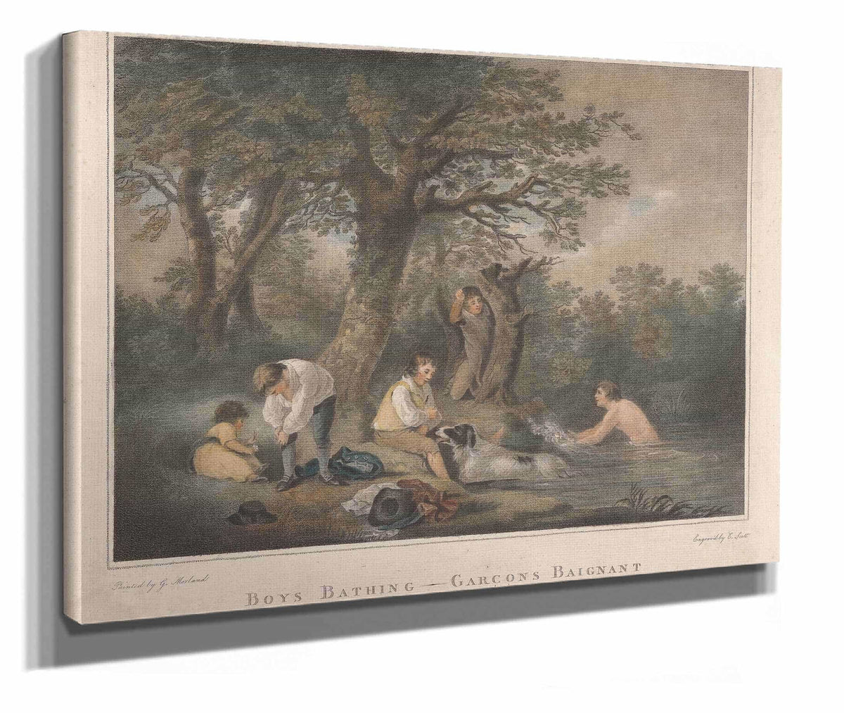 Boys Bathing by George Morland