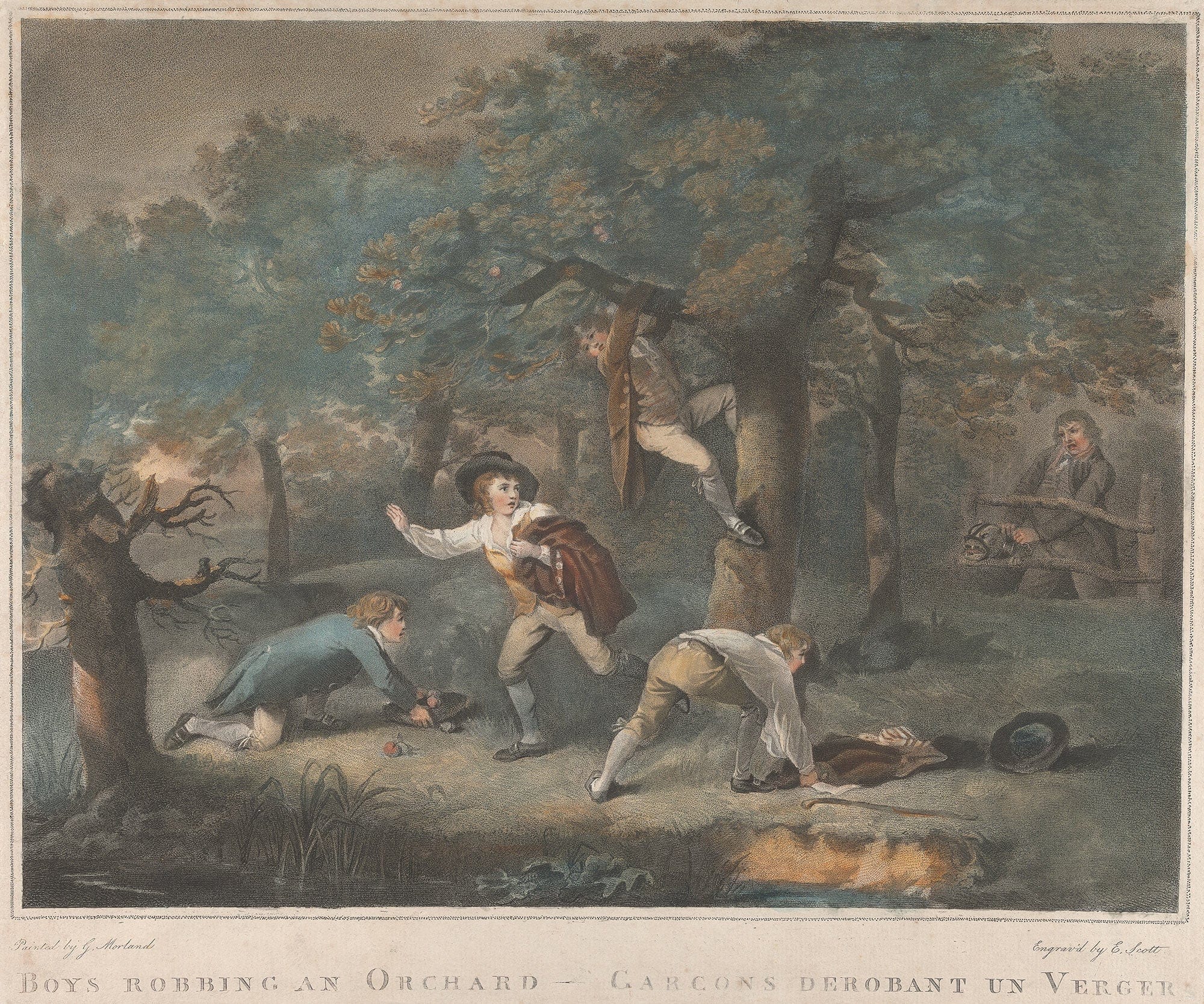 Boys Robbing An Orchard by George Morland