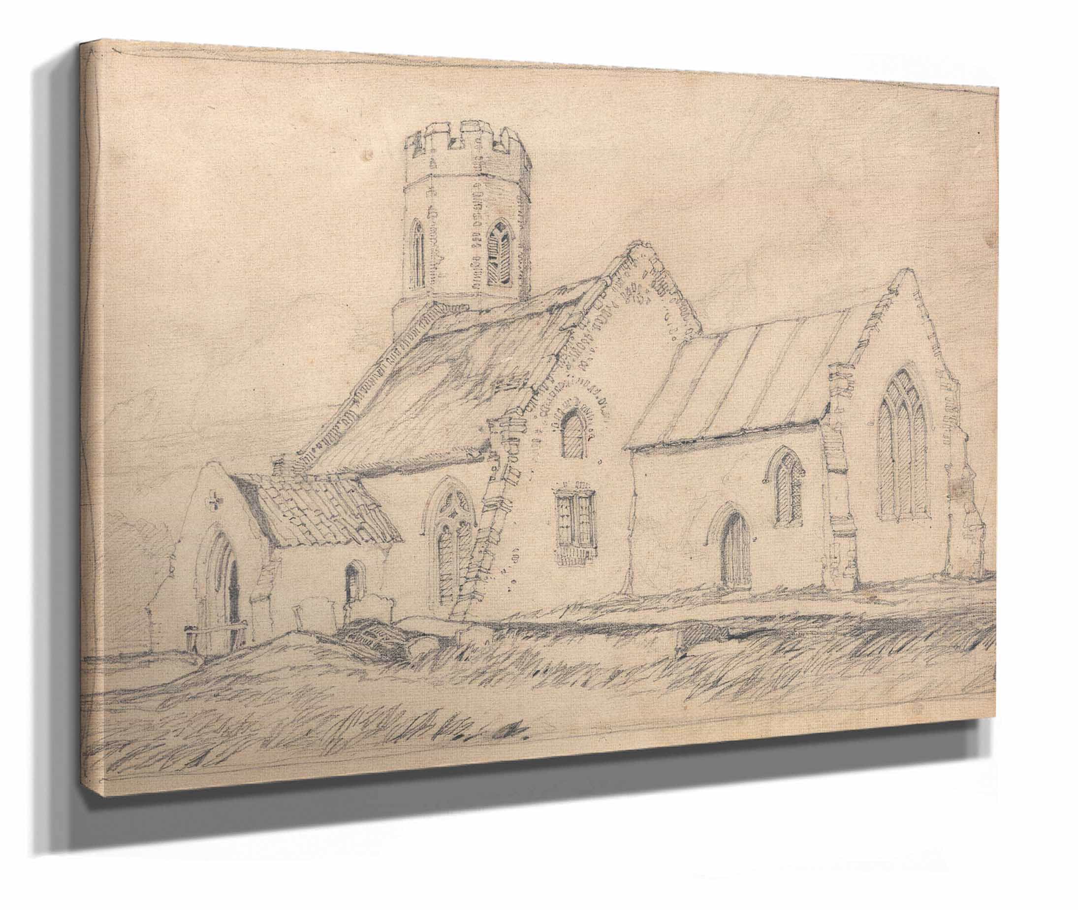 Brampton Church Norfolk From The South East by John Sell Cotman