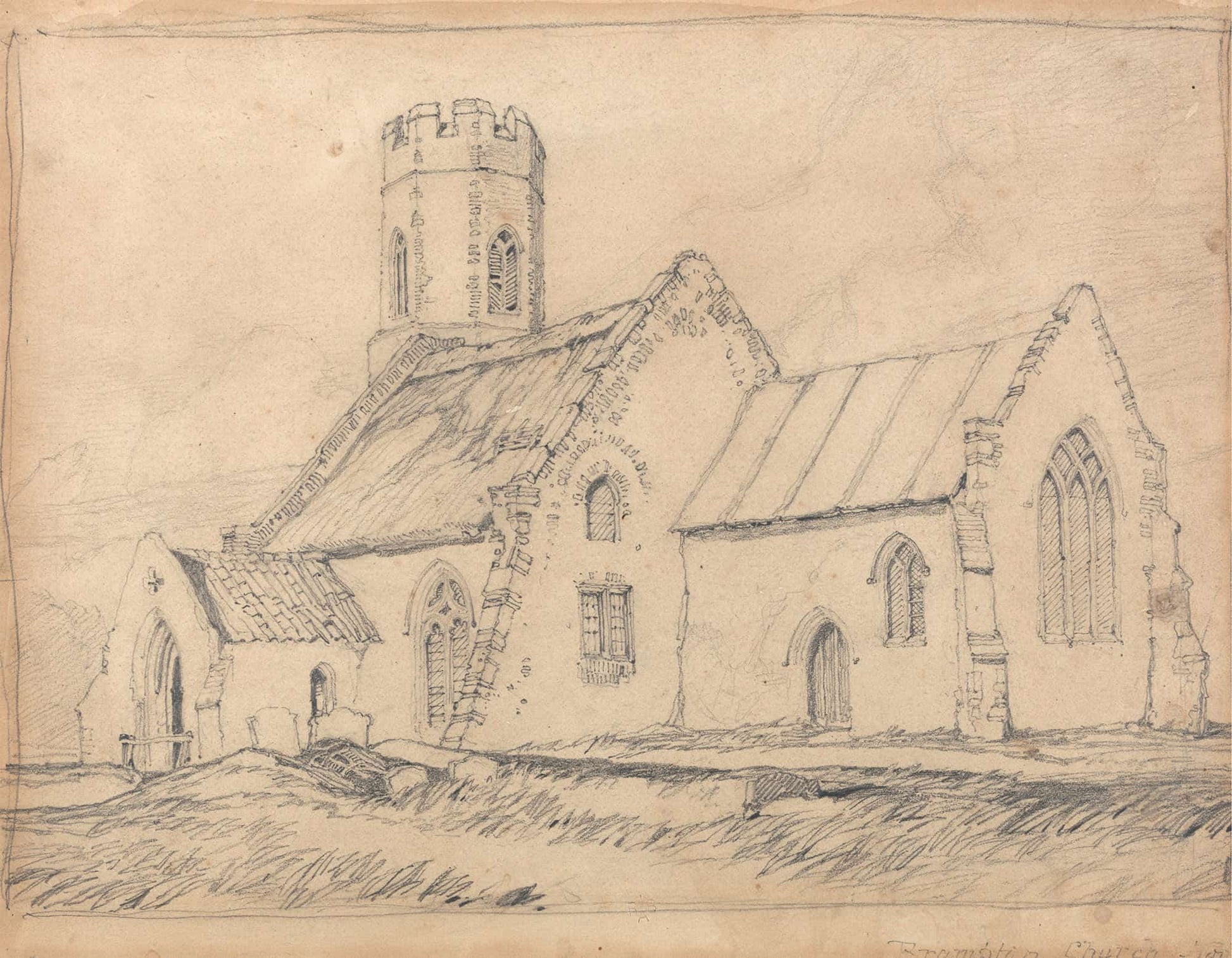 Brampton Church Norfolk From The South East by John Sell Cotman
