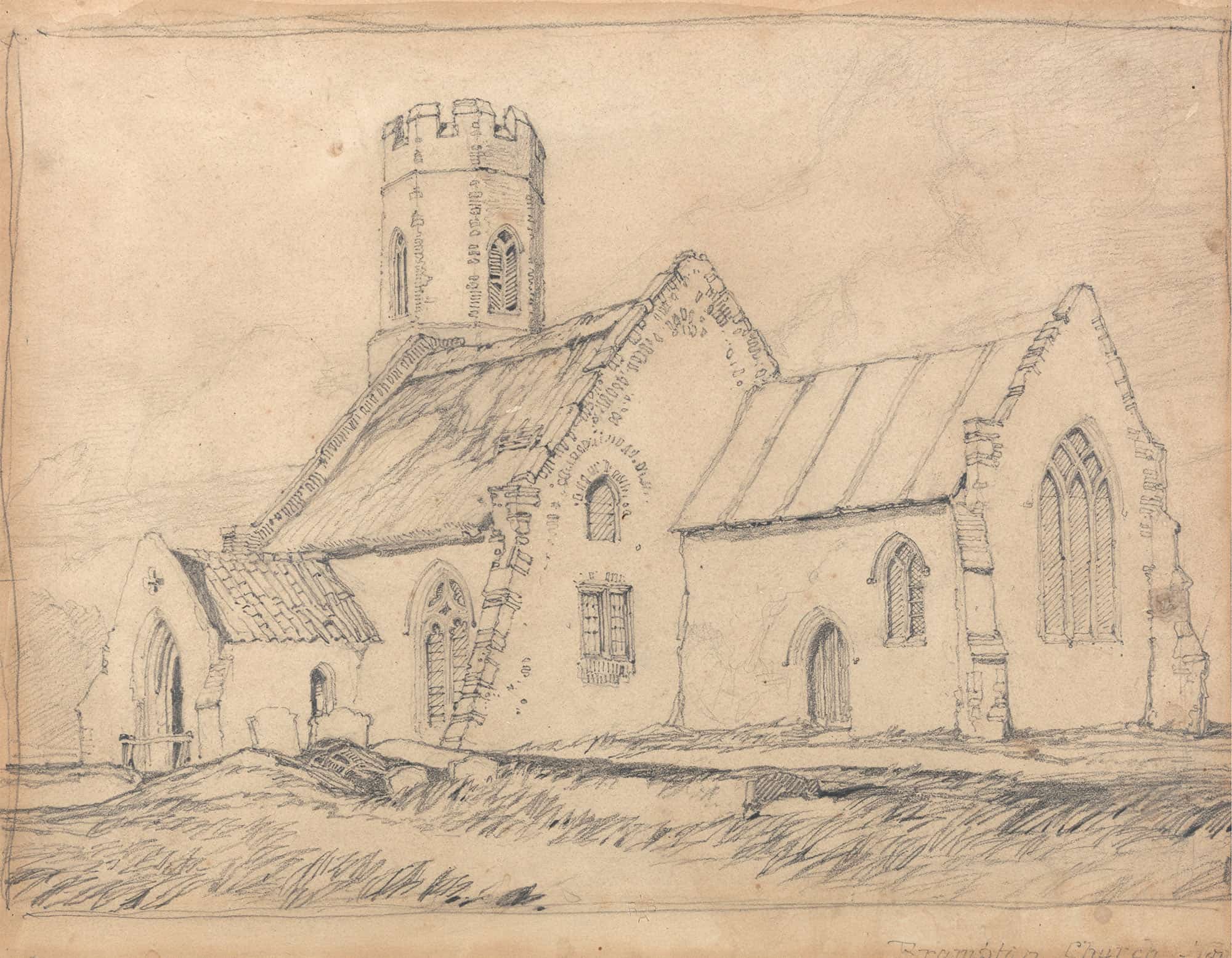 Brampton Church Norfolk From The South East by John Sell Cotman