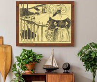 Breton Women Beside A Fence by Paul Gauguin