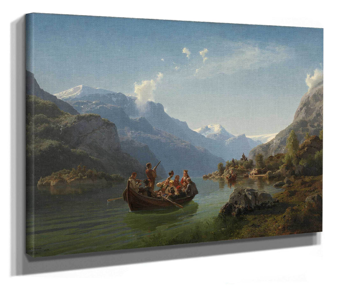 Bridal Procession On The Hardangerfjord by Adolph Tidemand