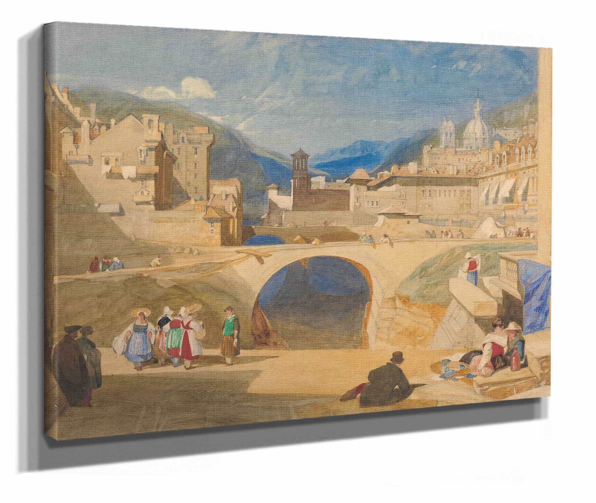 Bridge In A Continental Town by John Sell Cotman