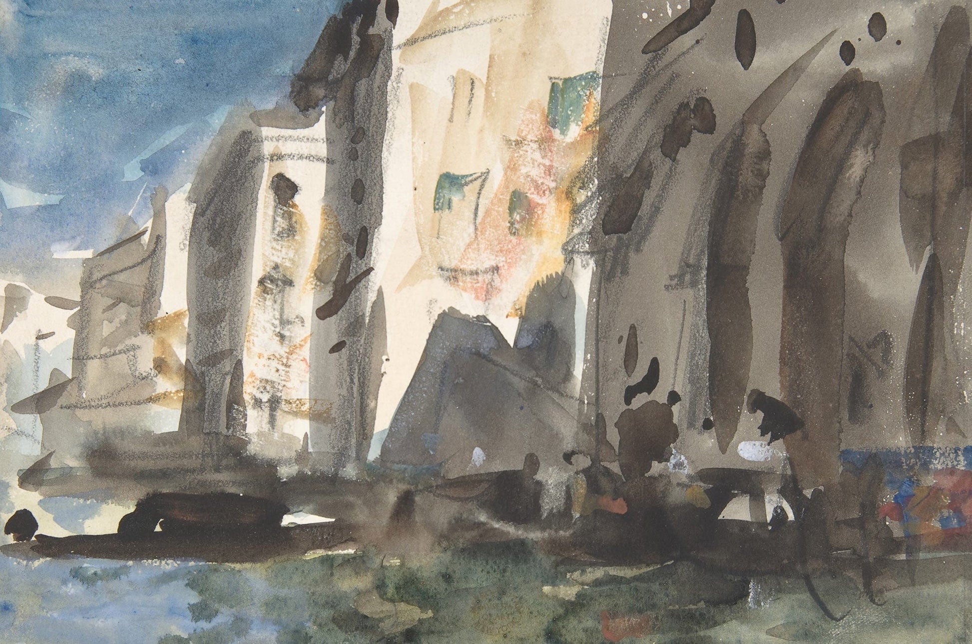 Bridge On The Grand Canal Venice by Hercules Brabazon Brabazon