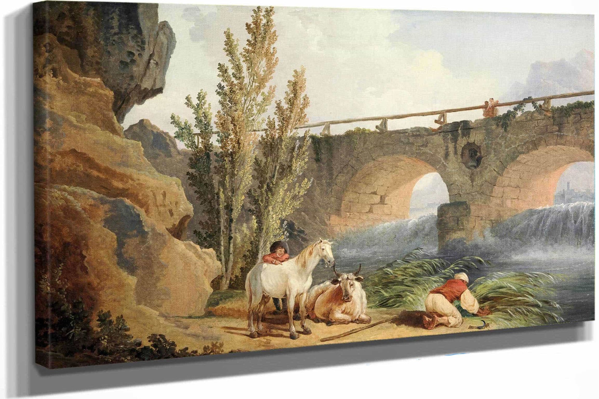 Bridge Over A Cascade by Hubert Robert