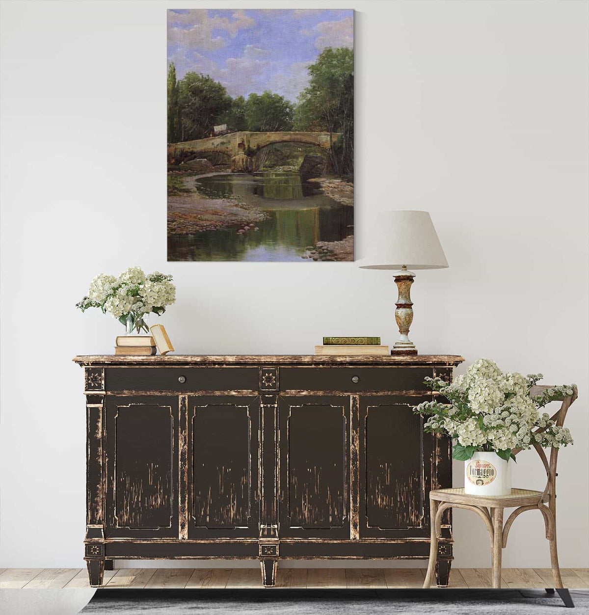 Bridge Over A River by Santiago Rusinol