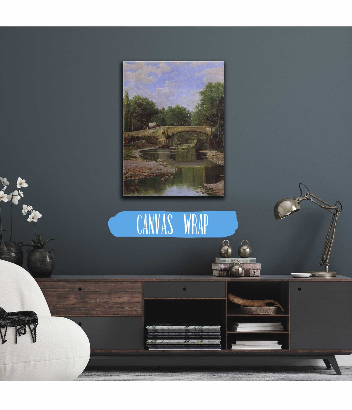 Bridge Over A River by Santiago Rusinol