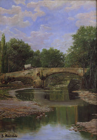 Bridge Over A River by Santiago Rusinol