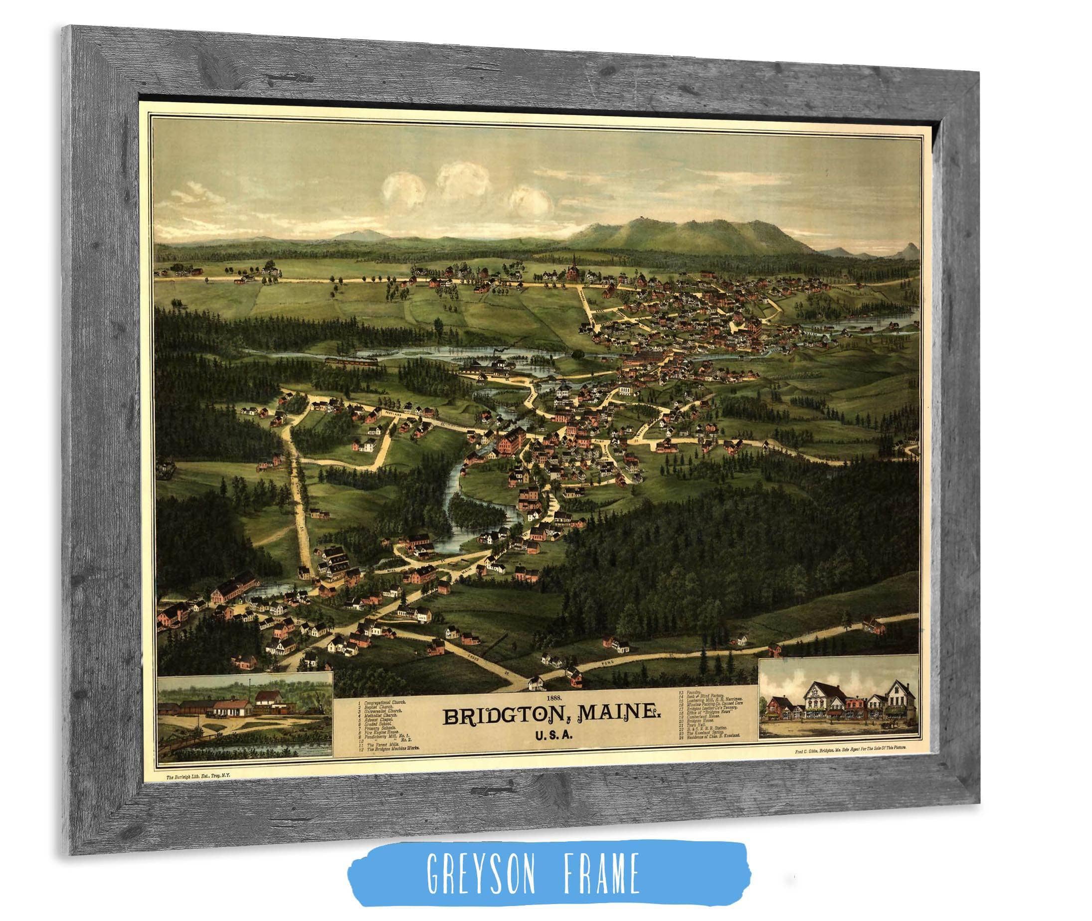 Bridgton Maine Usa 1888 State of Maine