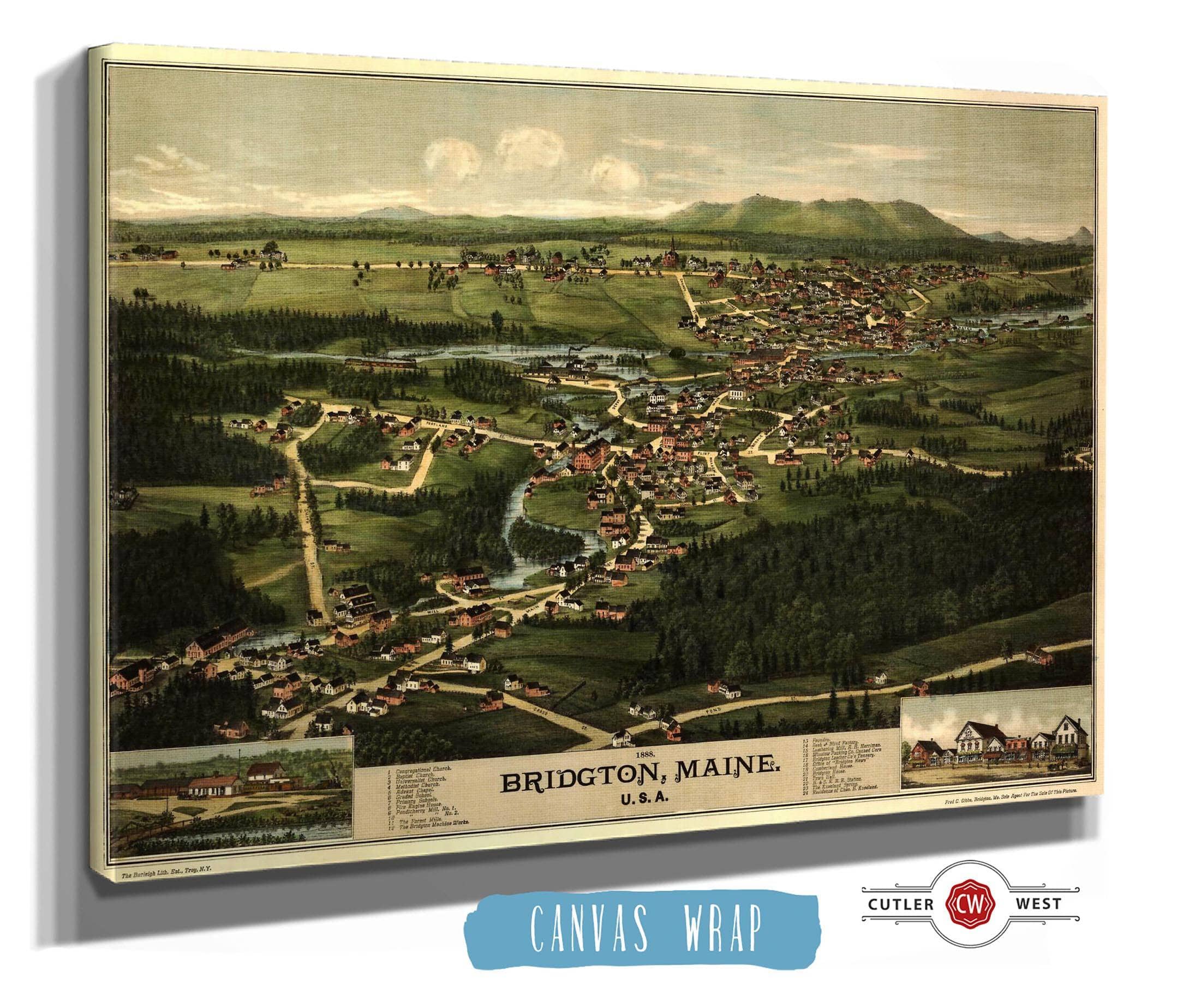 Bridgton Maine Usa 1888 State of Maine