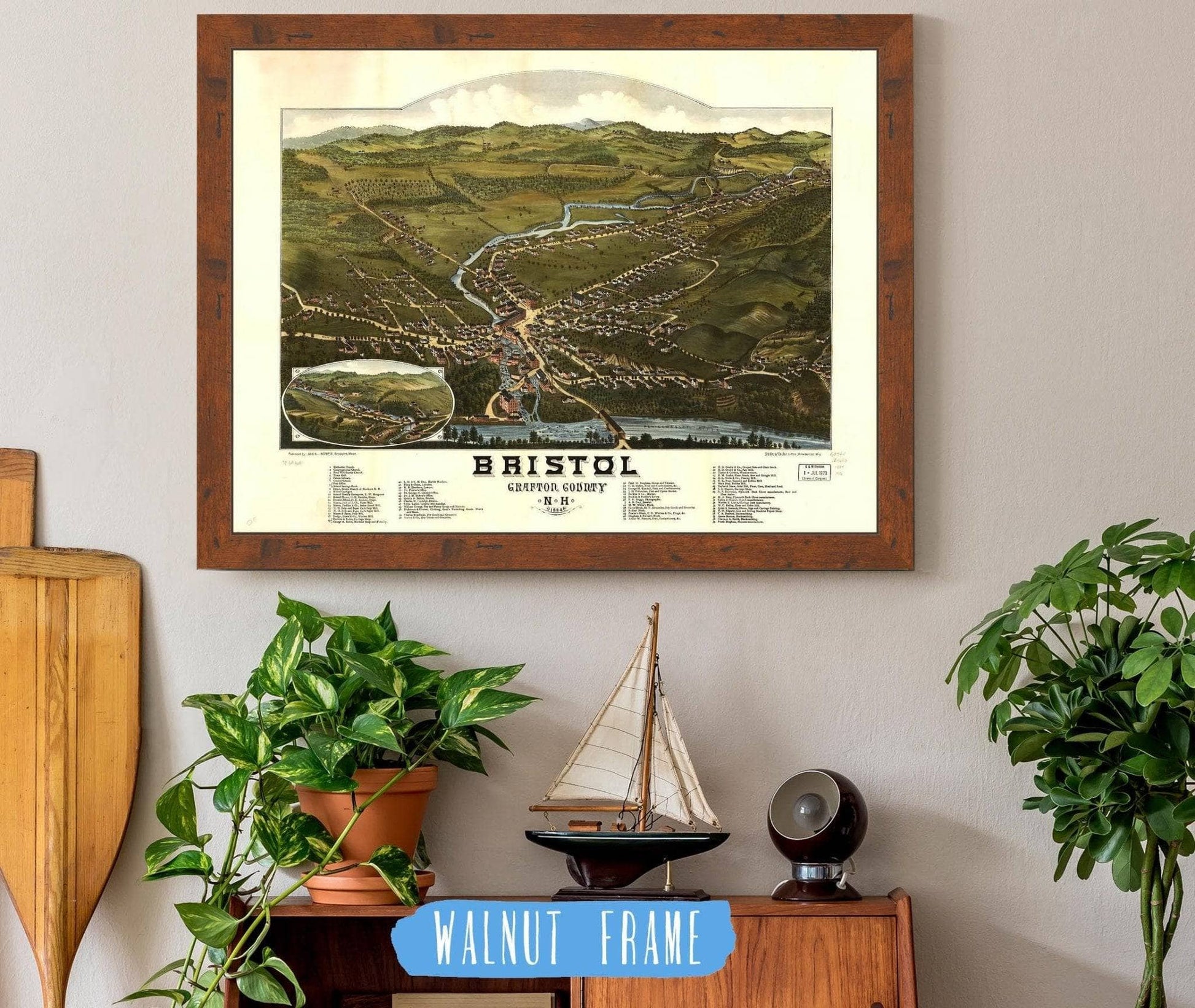 Bristol Grafton County Nh 1884 State of New Hampshire
