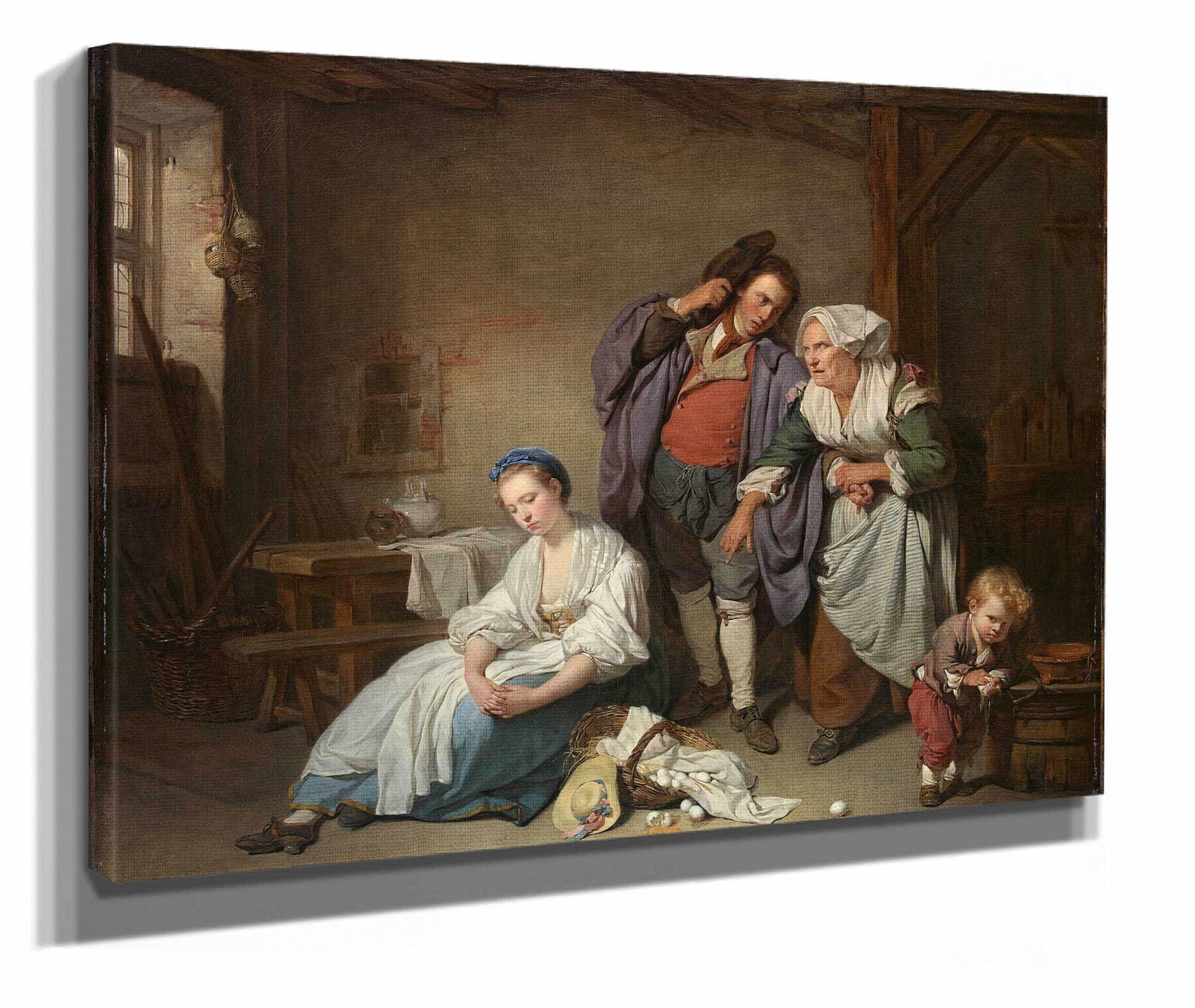 Broken Eggs by Jean Baptiste Greuze