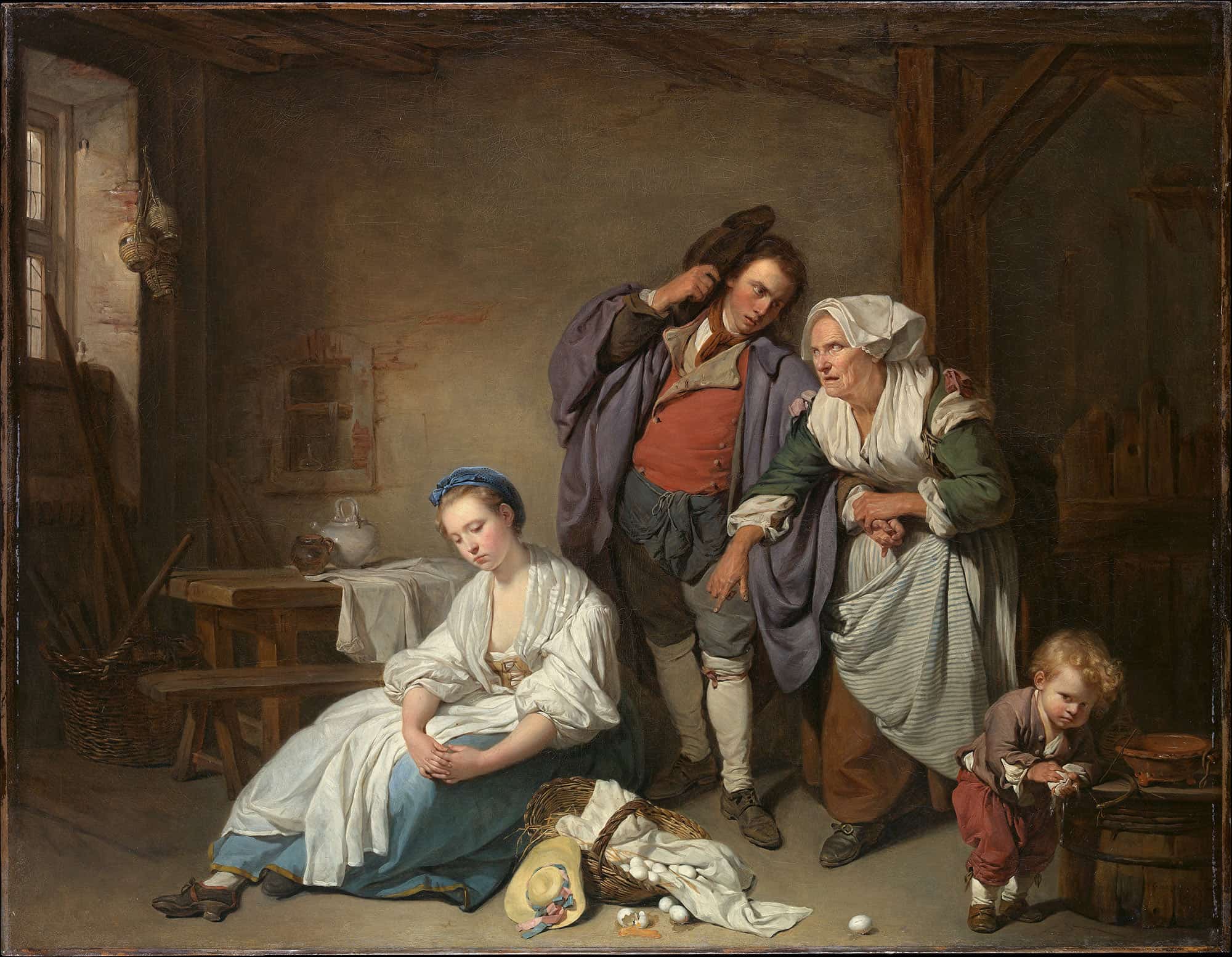 Broken Eggs by Jean Baptiste Greuze
