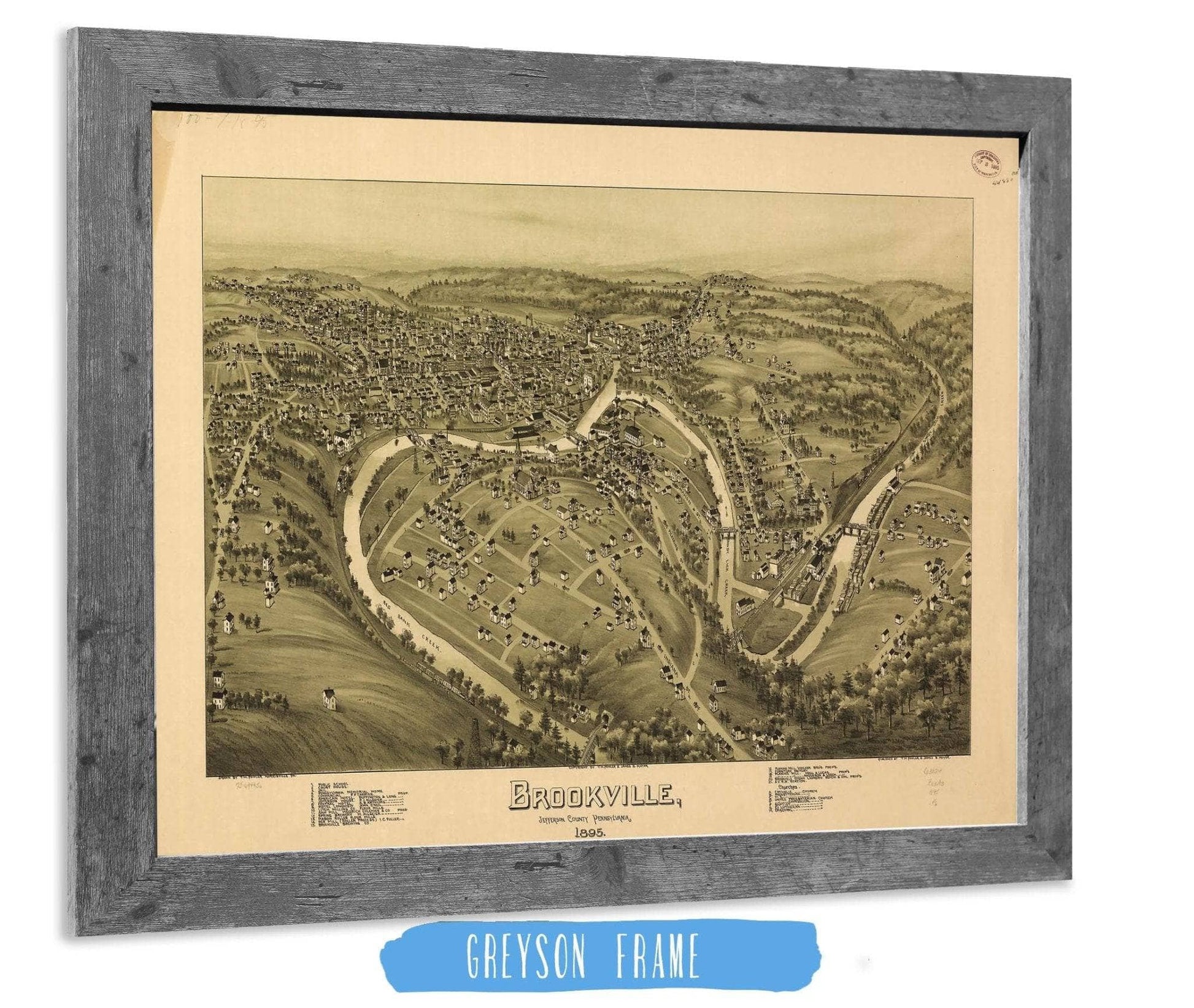 Brookville Jefferson County Pennsylvania 1895 State of Pennsylvania