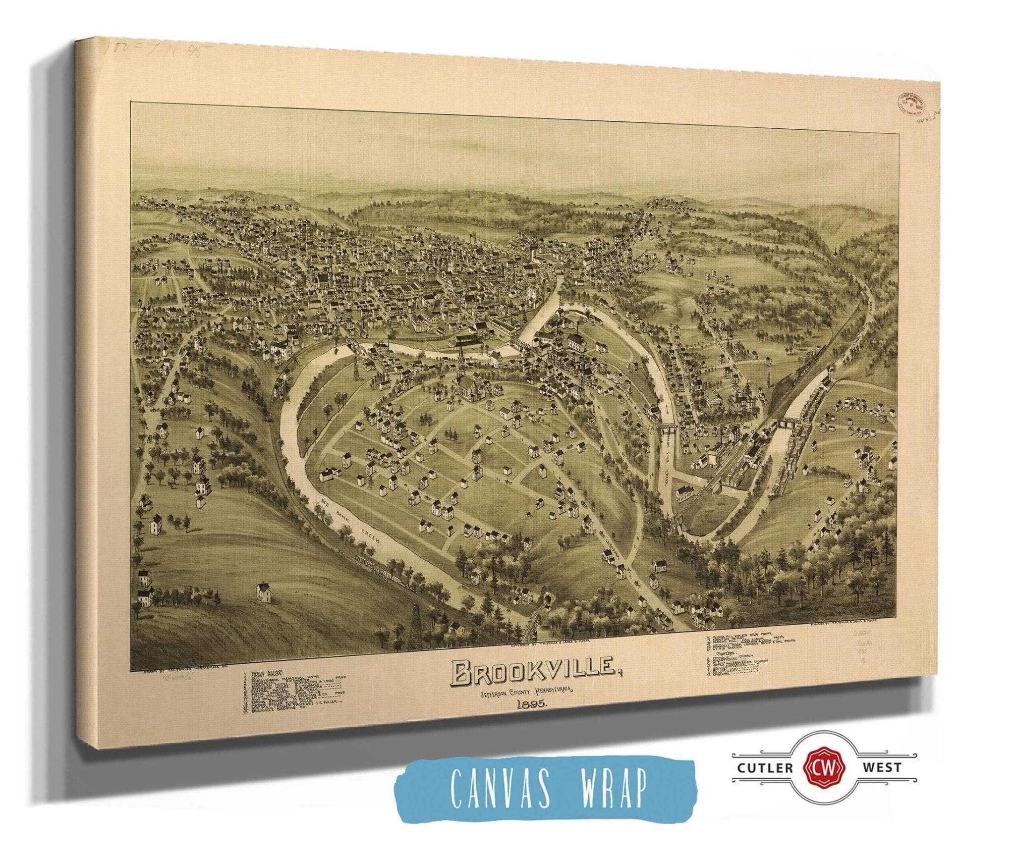 Brookville Jefferson County Pennsylvania 1895 State of Pennsylvania