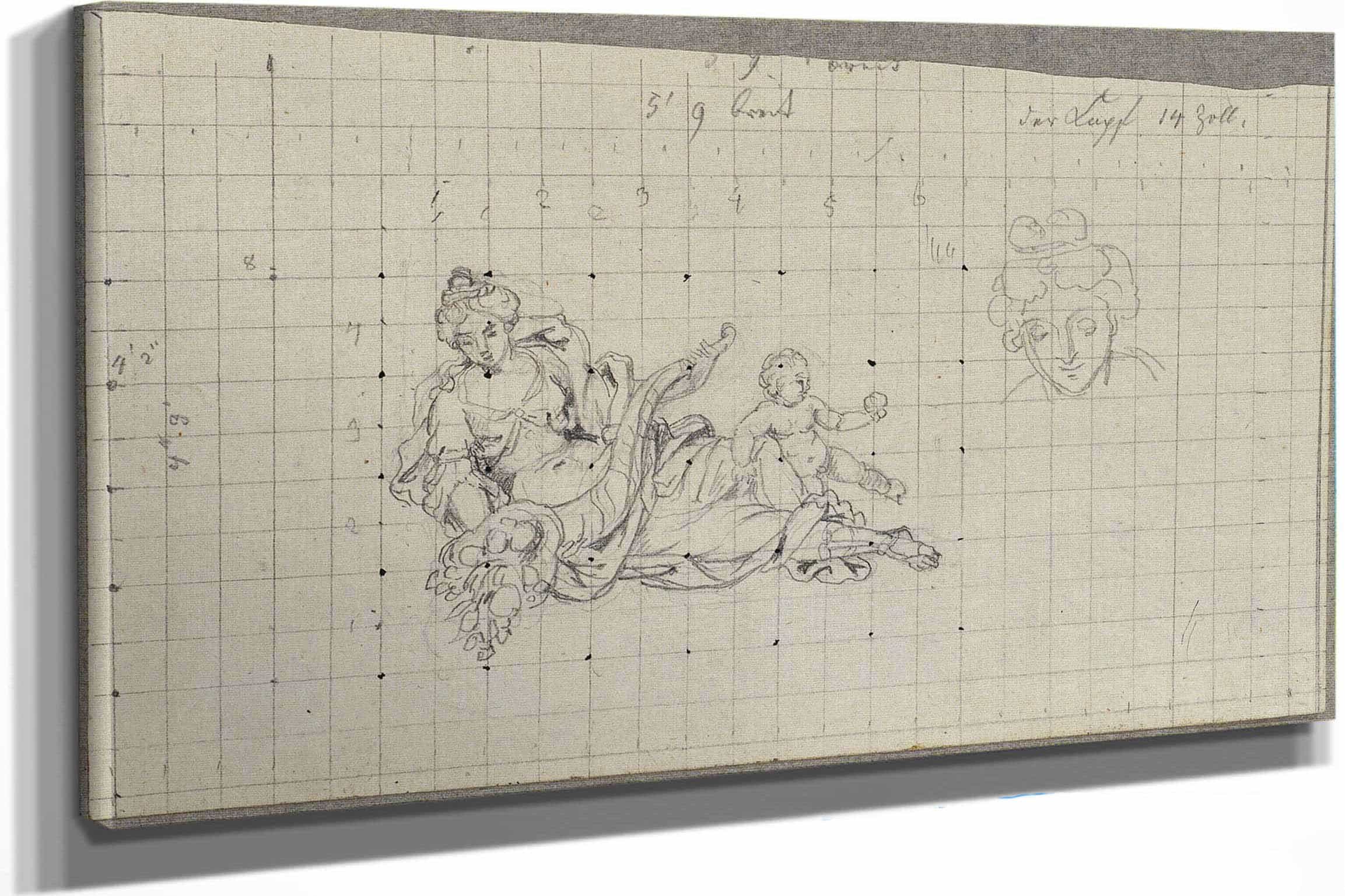 Brunnenanlage Im Pfirsichgarten Des Oberen Belvederes by Johann Peter Krafft