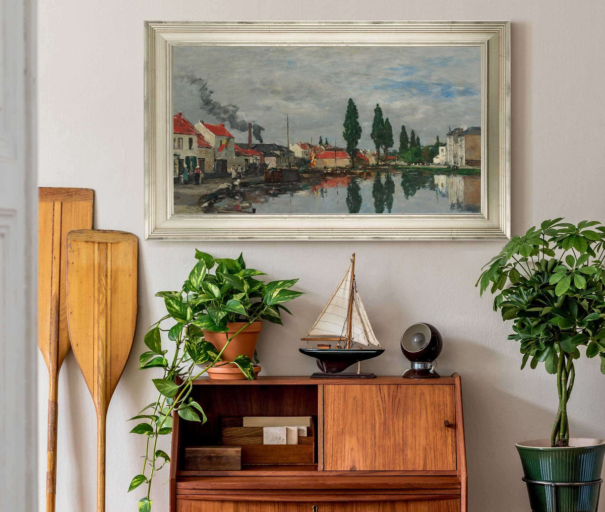 Bruxelles Le Canal De Louvain by Eugene Boudin