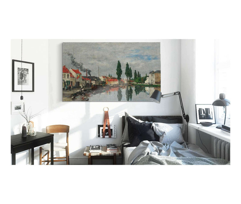 Bruxelles Le Canal De Louvain by Eugene Boudin