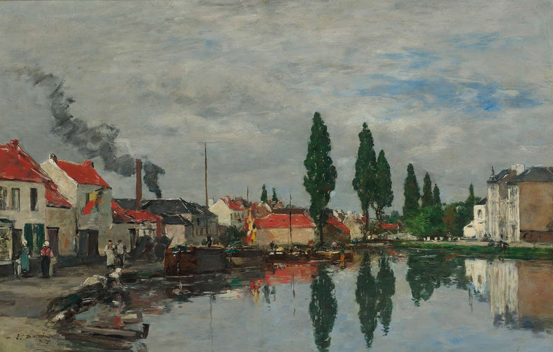 Bruxelles Le Canal De Louvain by Eugene Boudin