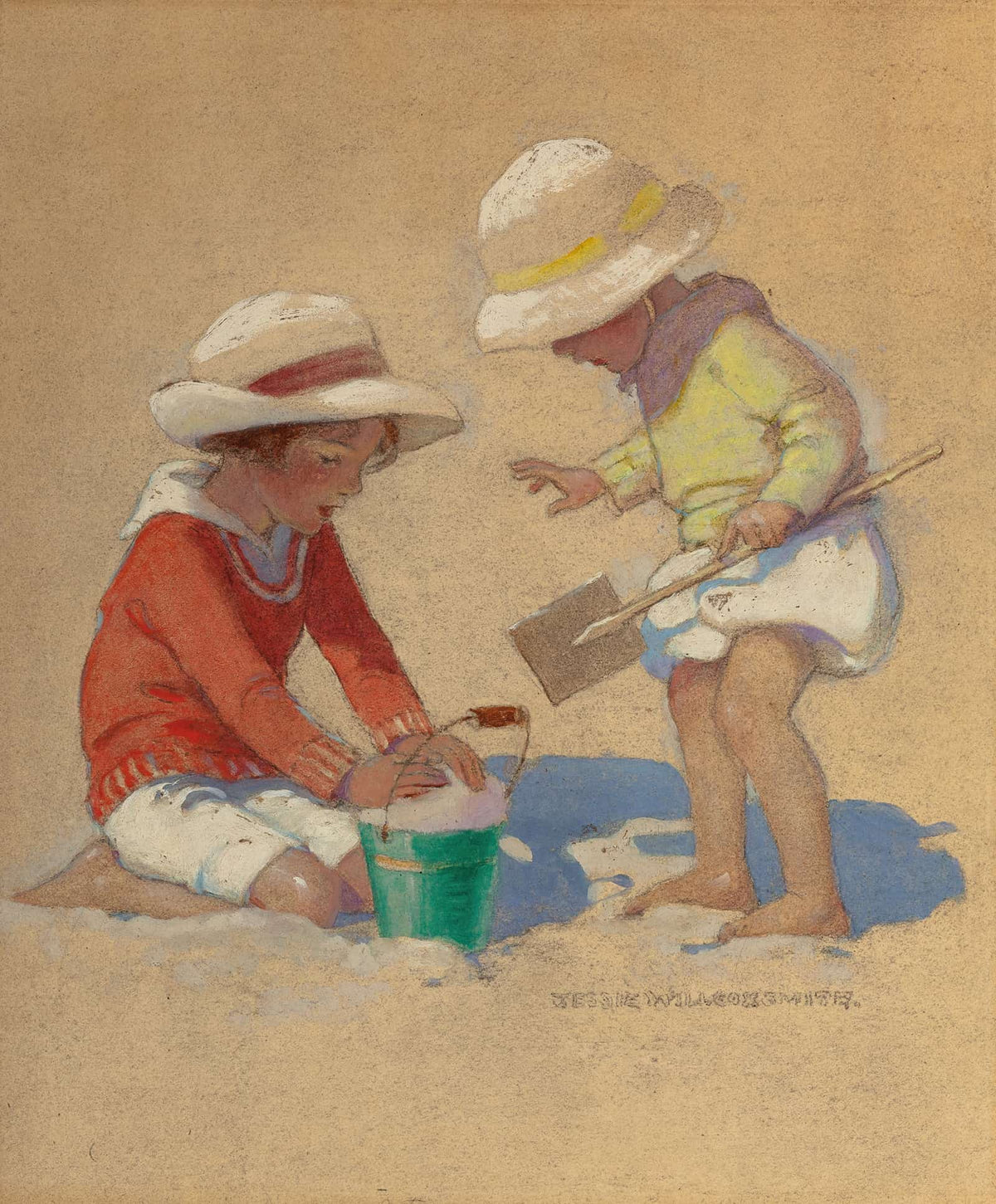 Building A Sand Castle by Jessie Willcox Smith