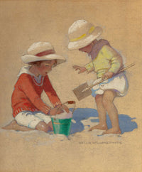 Building A Sand Castle by Jessie Willcox Smith