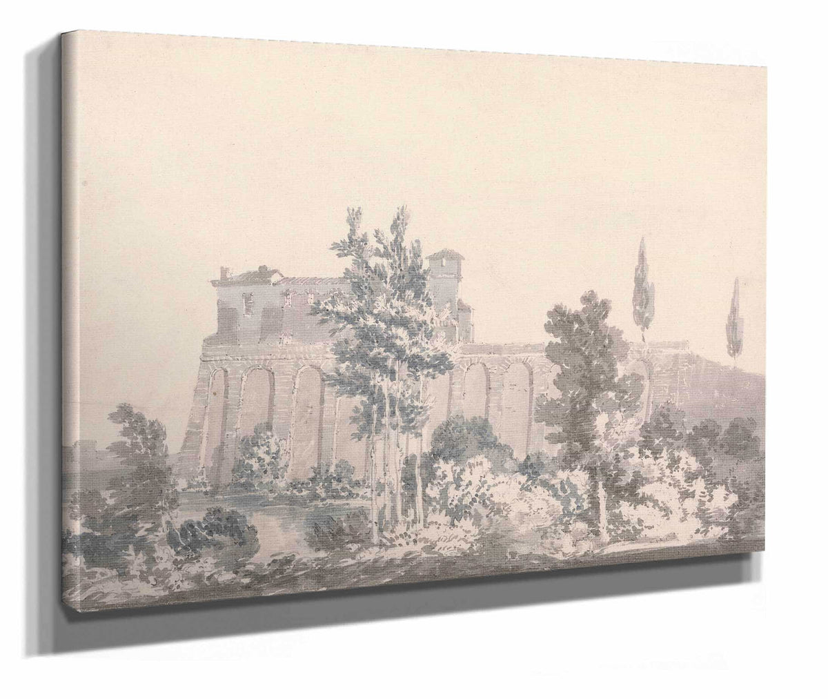 Buildings Overlooking Water Near Naples by Joseph Mallord William Turner