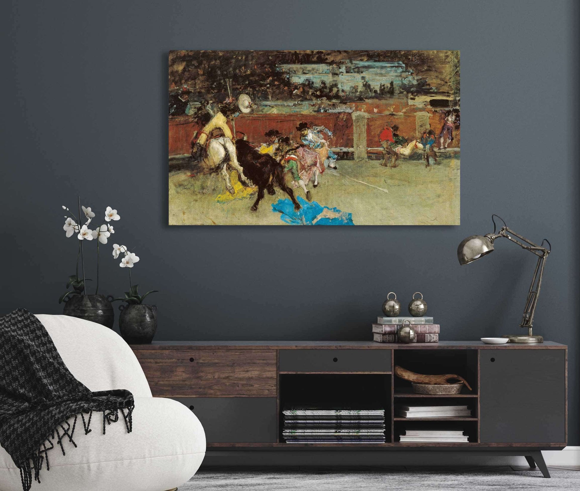 Bullfight Wounded Picador by Mariano Fortuny Marsal
