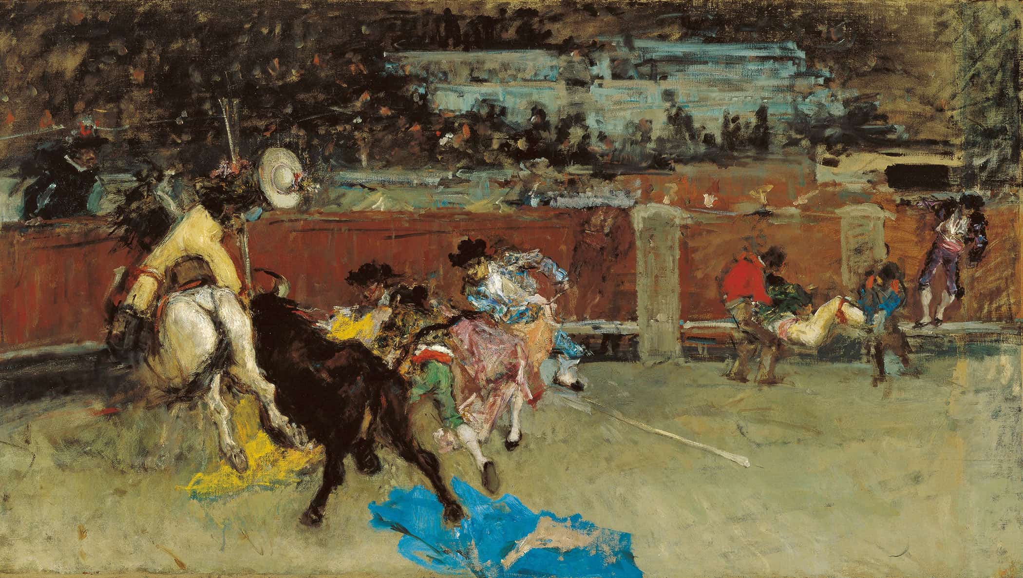 Bullfight Wounded Picador by Mariano Fortuny Marsal
