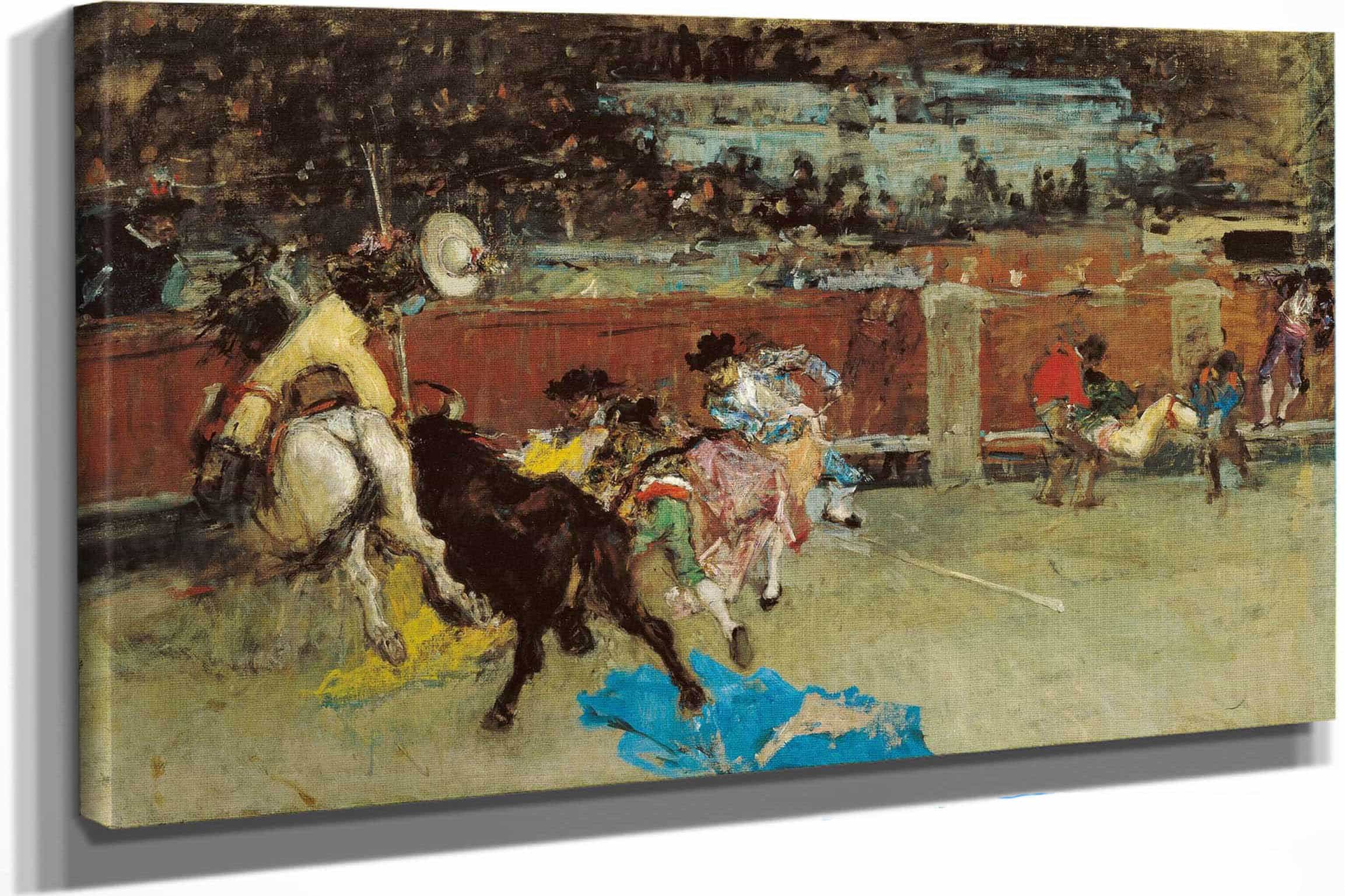 Bullfight Wounded Picador by Mariano Fortuny Marsal