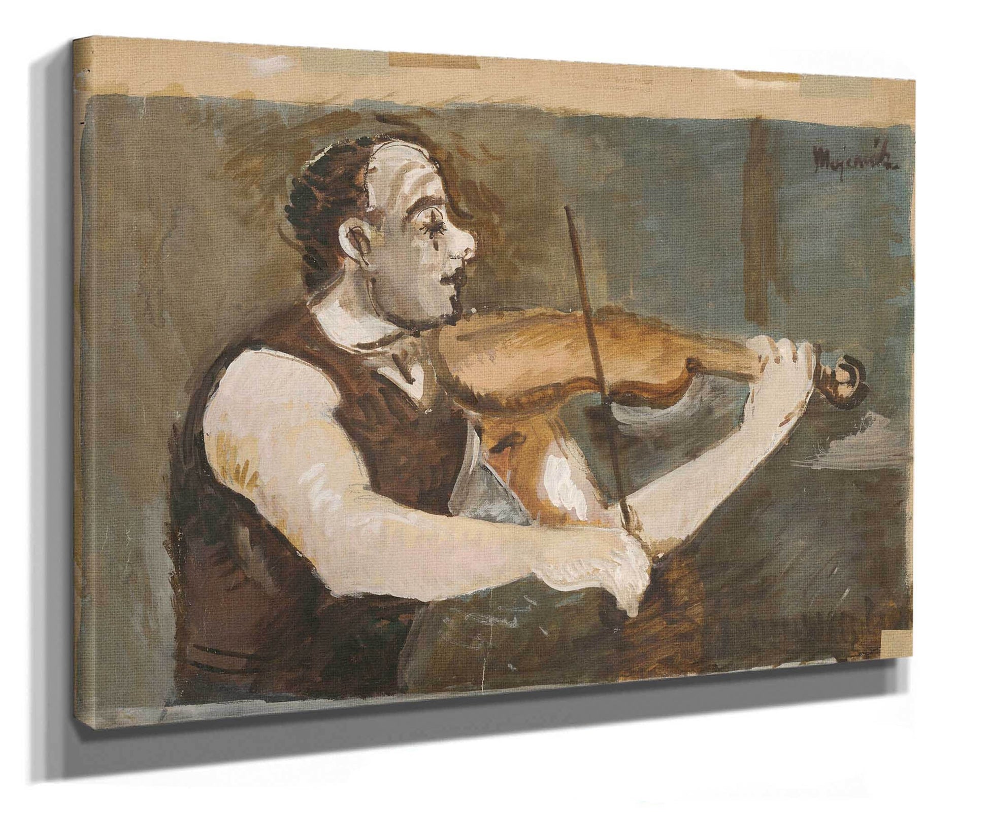 Bullock Gypsy Fiddler On The Back by Cyprian Majernik