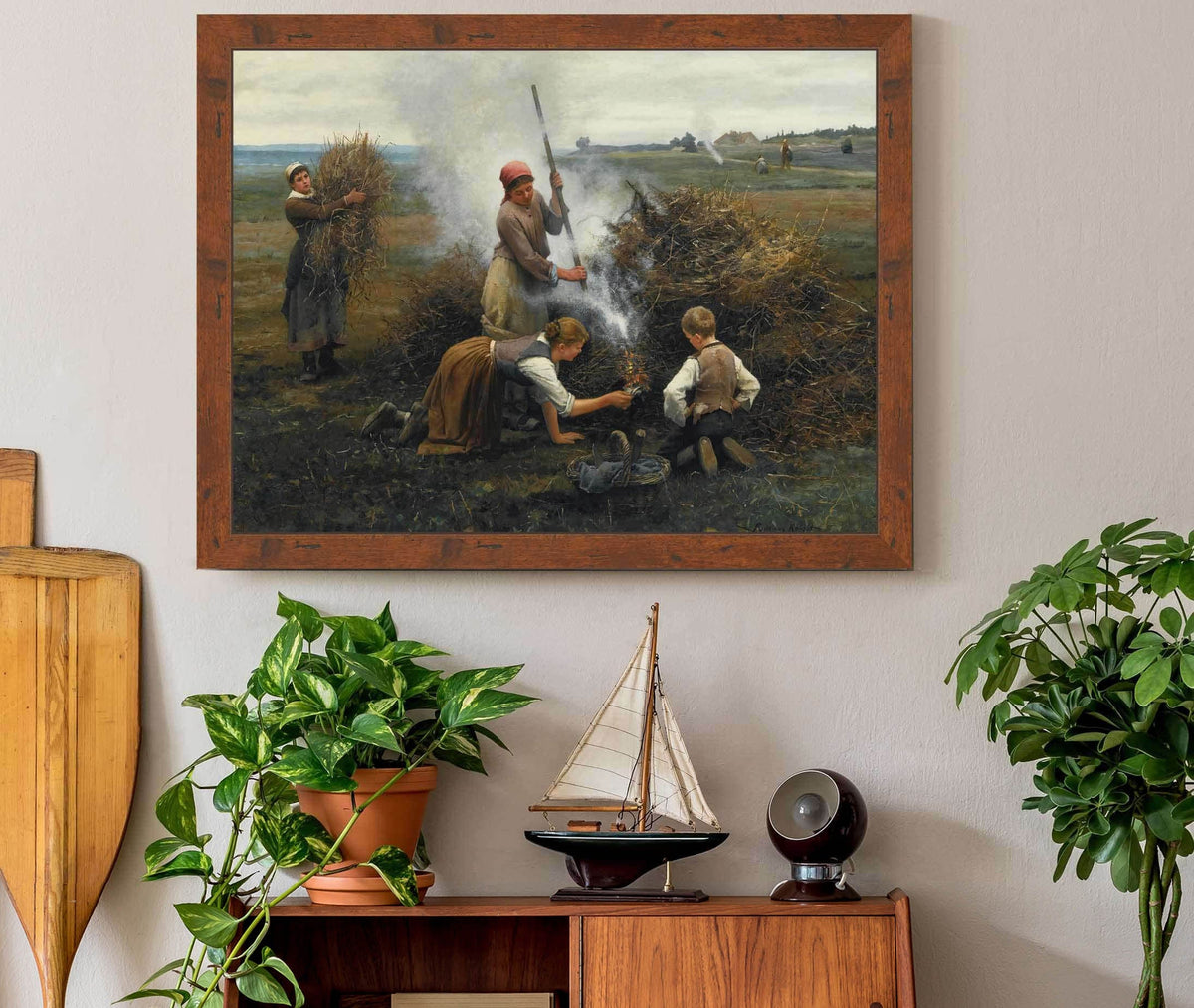 Burning Brush by Daniel Ridgway Knight