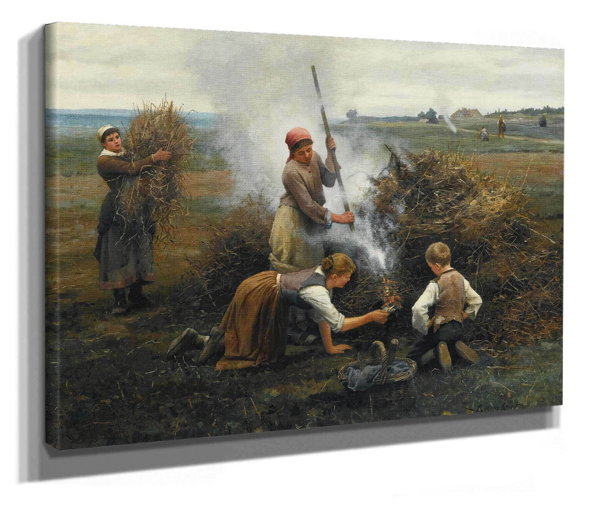 Burning Brush by Daniel Ridgway Knight