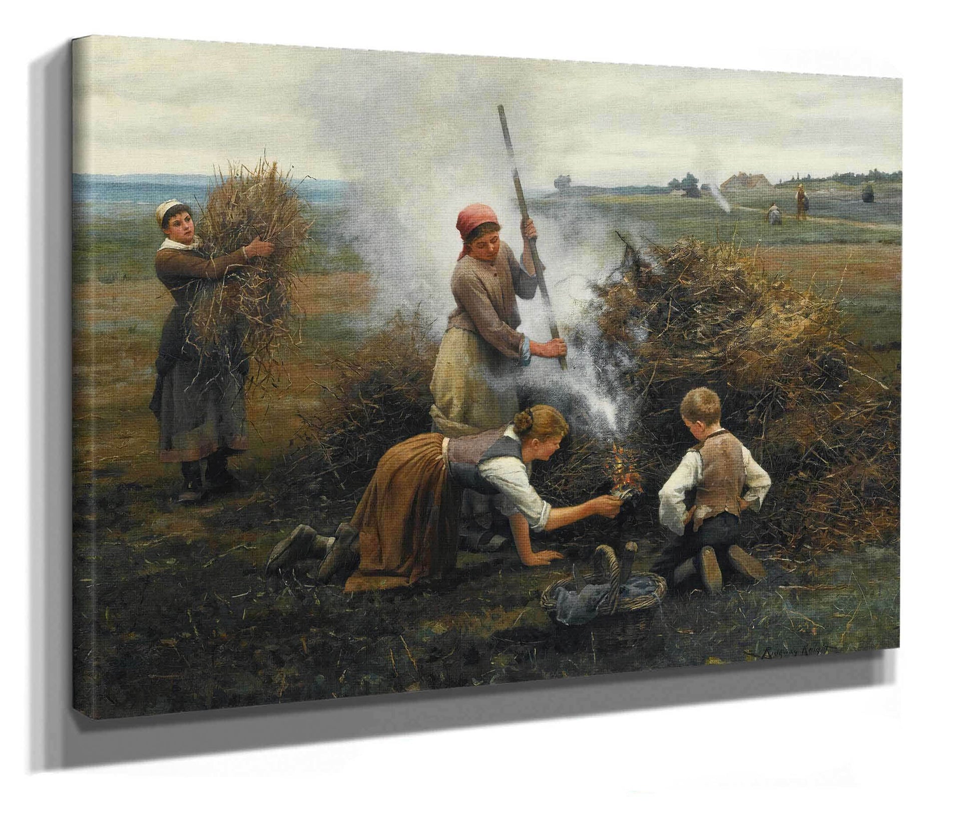 Burning Brush by Daniel Ridgway Knight
