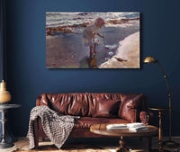 Buscando Mariscos Playa De Valencia by Joaquin Sorolla